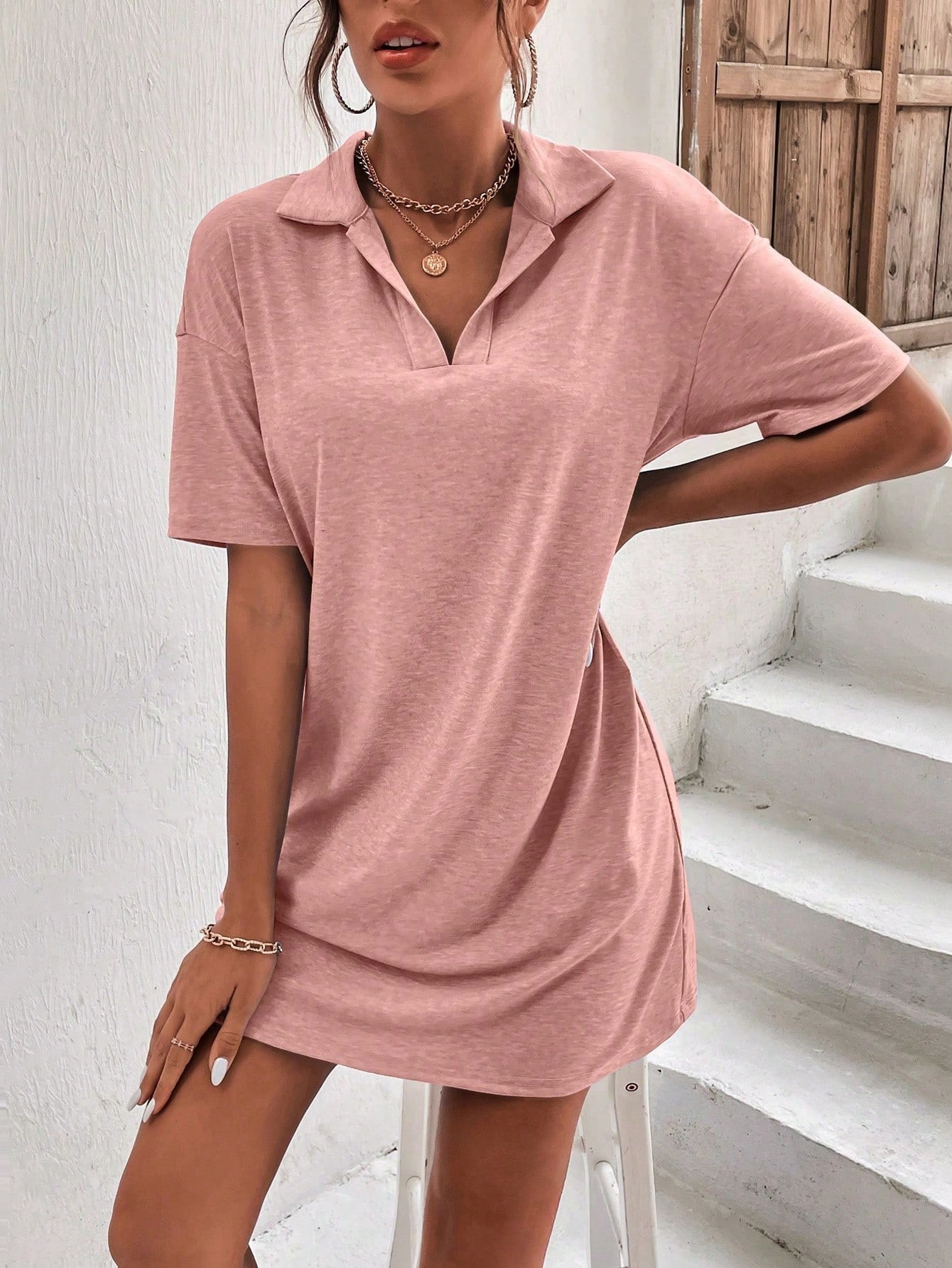 Women's Short Sleeve T-Shirt Dress