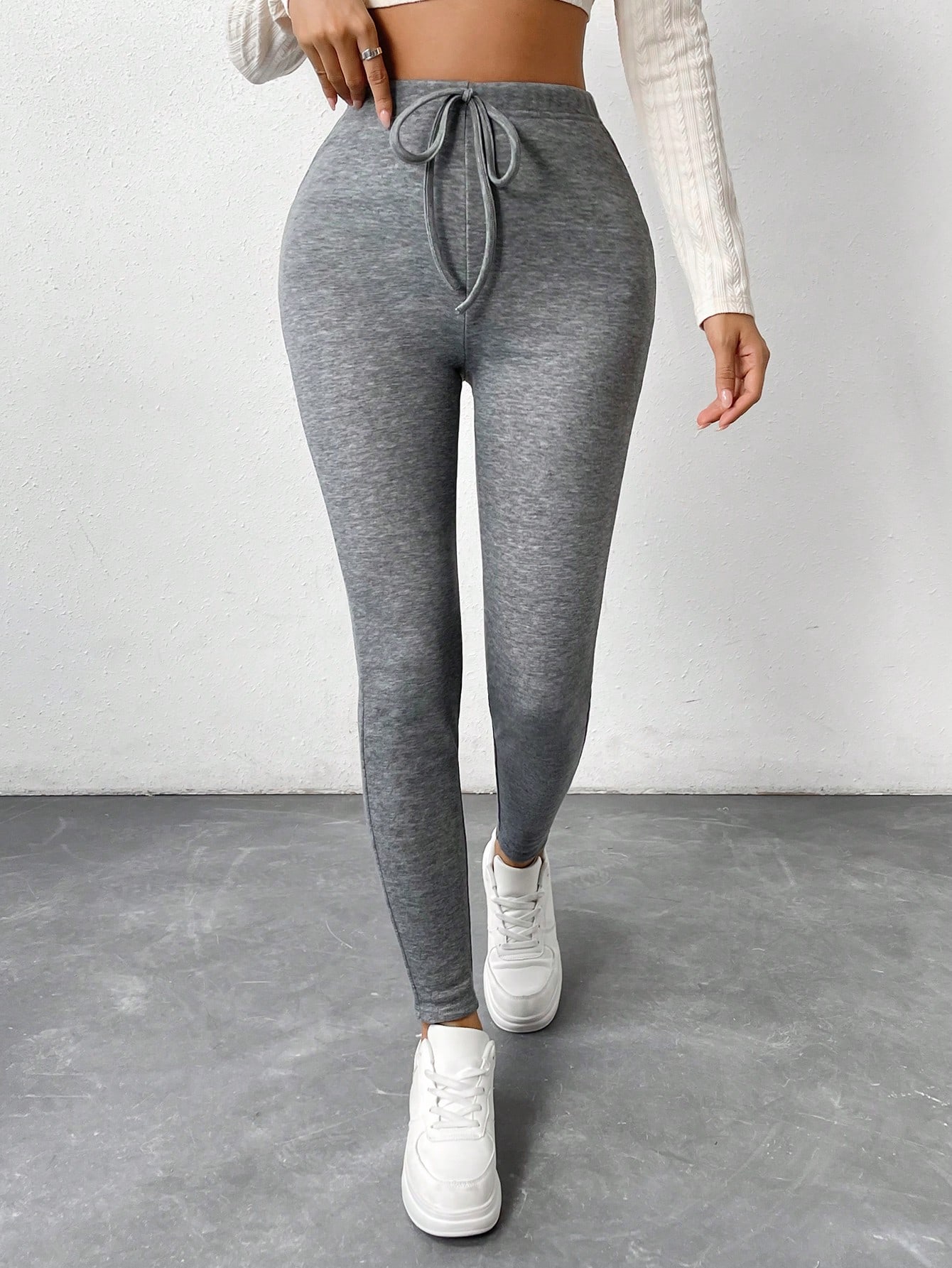 Knot Front Thermal Lined Leggings