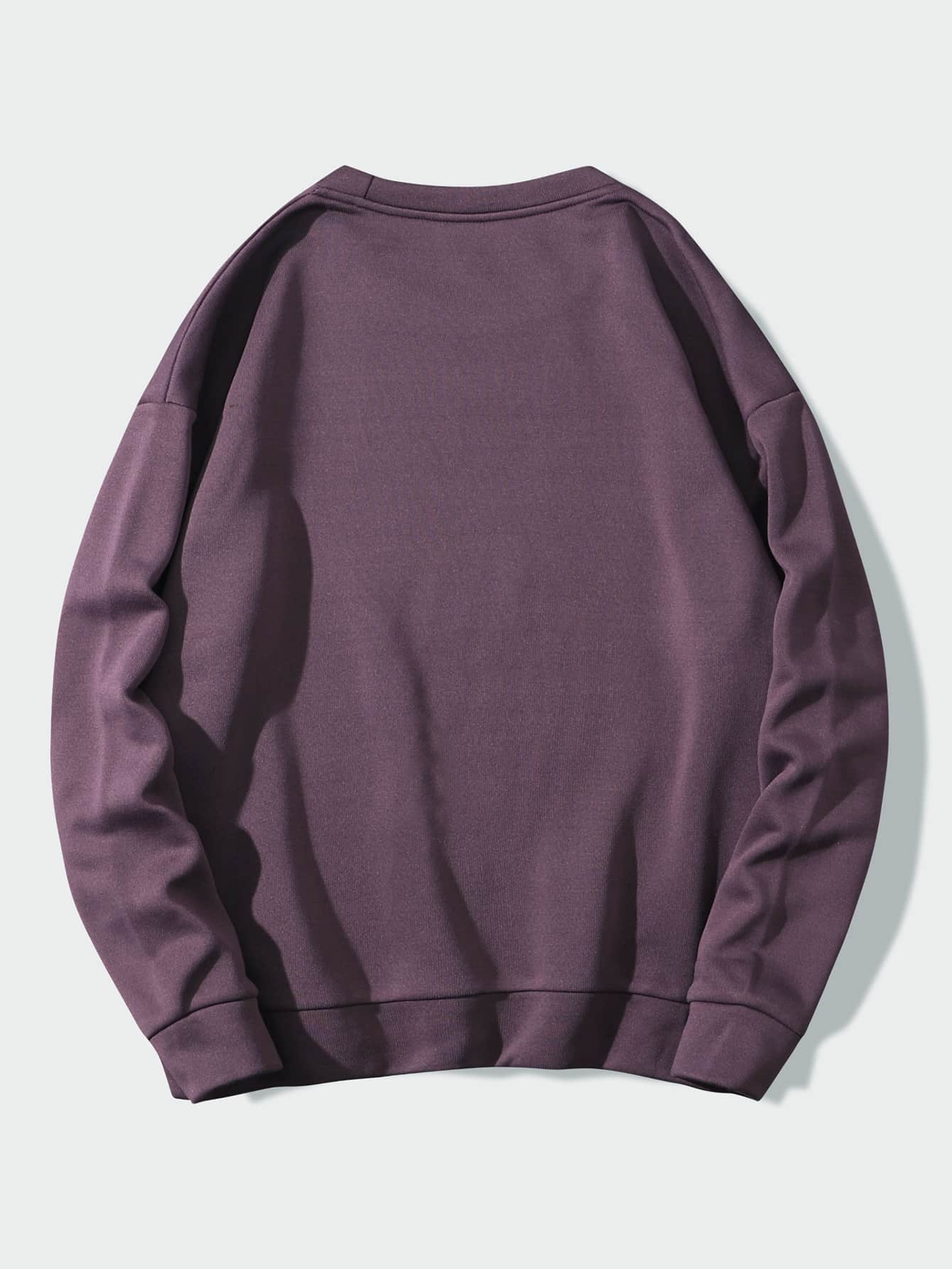 Heart Print Thermal Sweatshirt