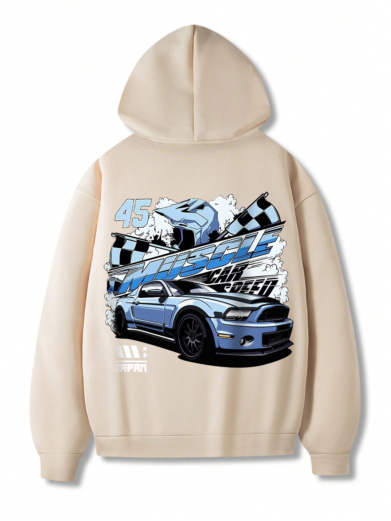 Manfinity EMRG Men's Casual Hoodie With Car Print