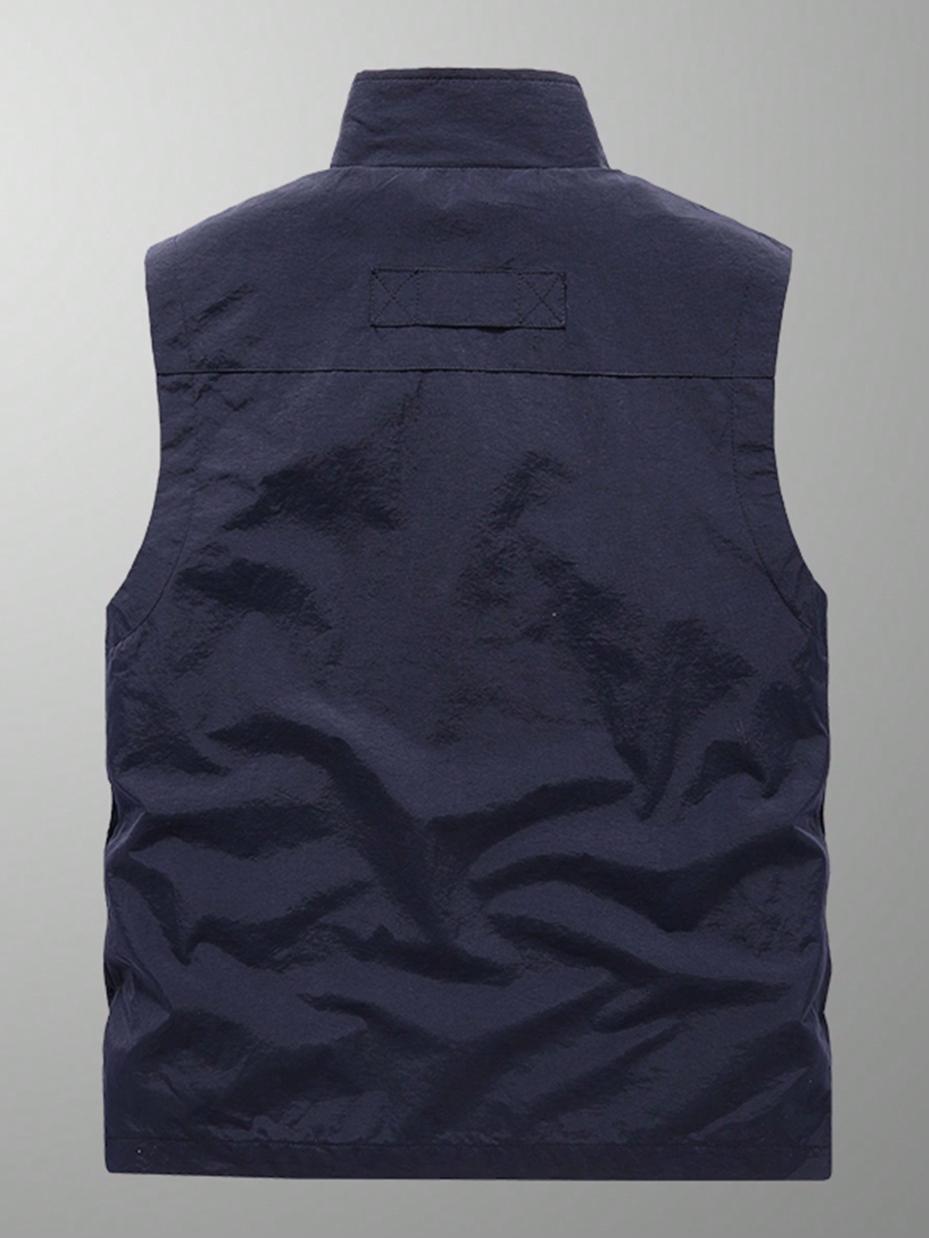 Dark Blue Zipper Pocket Vest