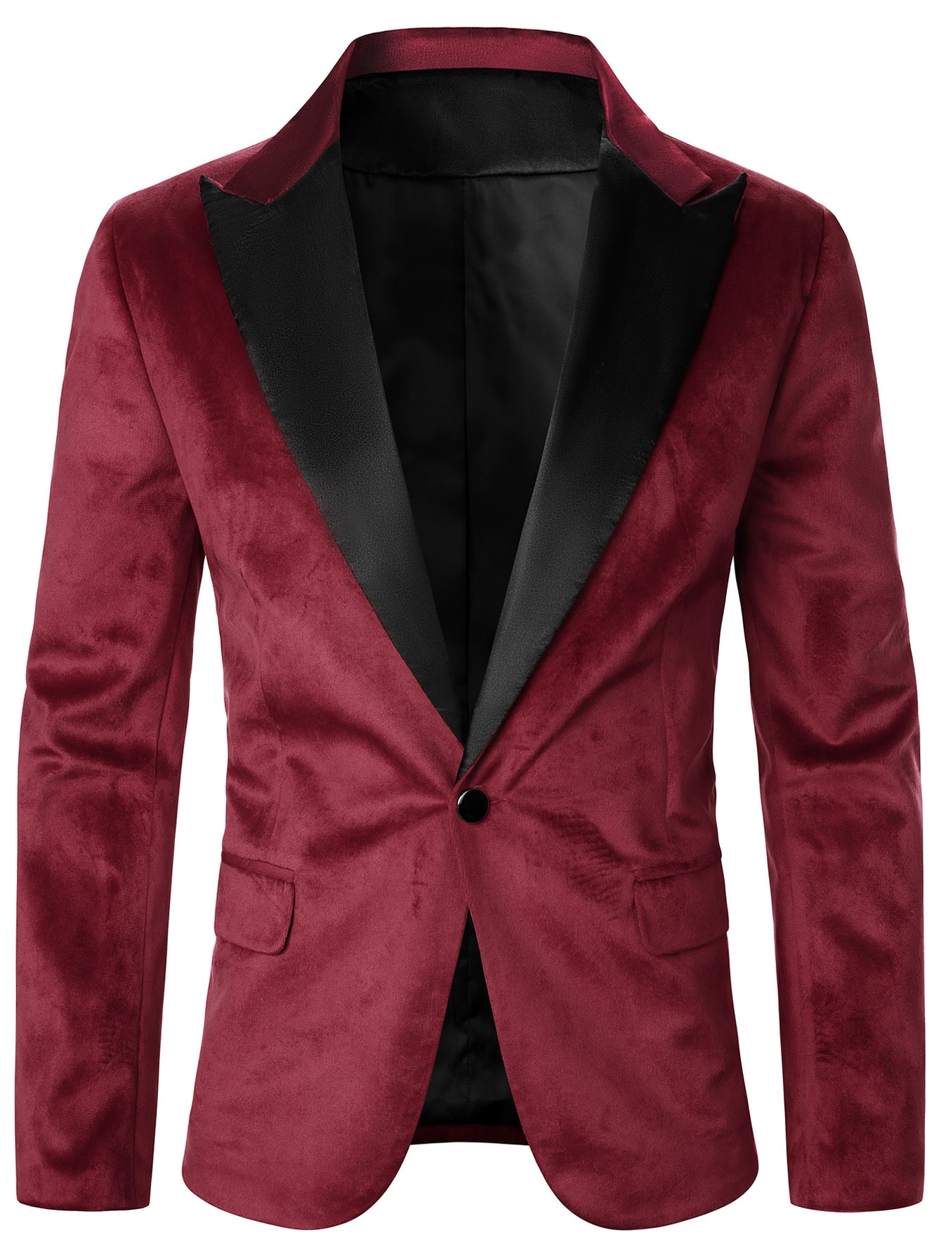 Manfinity AFTRDRK Men Lapel Neck Single Button Blazer & Suit Pants