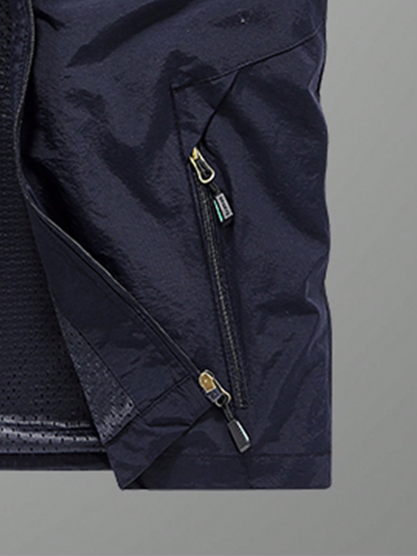 Dark Blue Zipper Pocket Vest