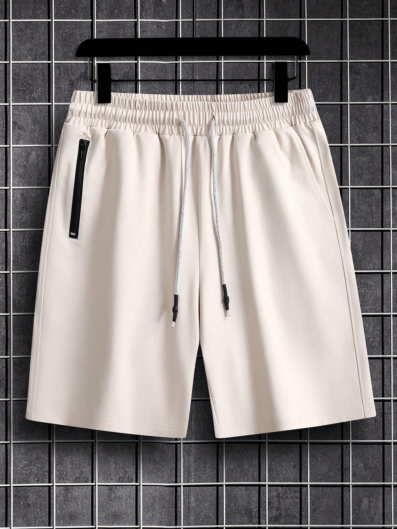 Manfinity Homme Men'S Solid Color Drawstring Waist Shorts