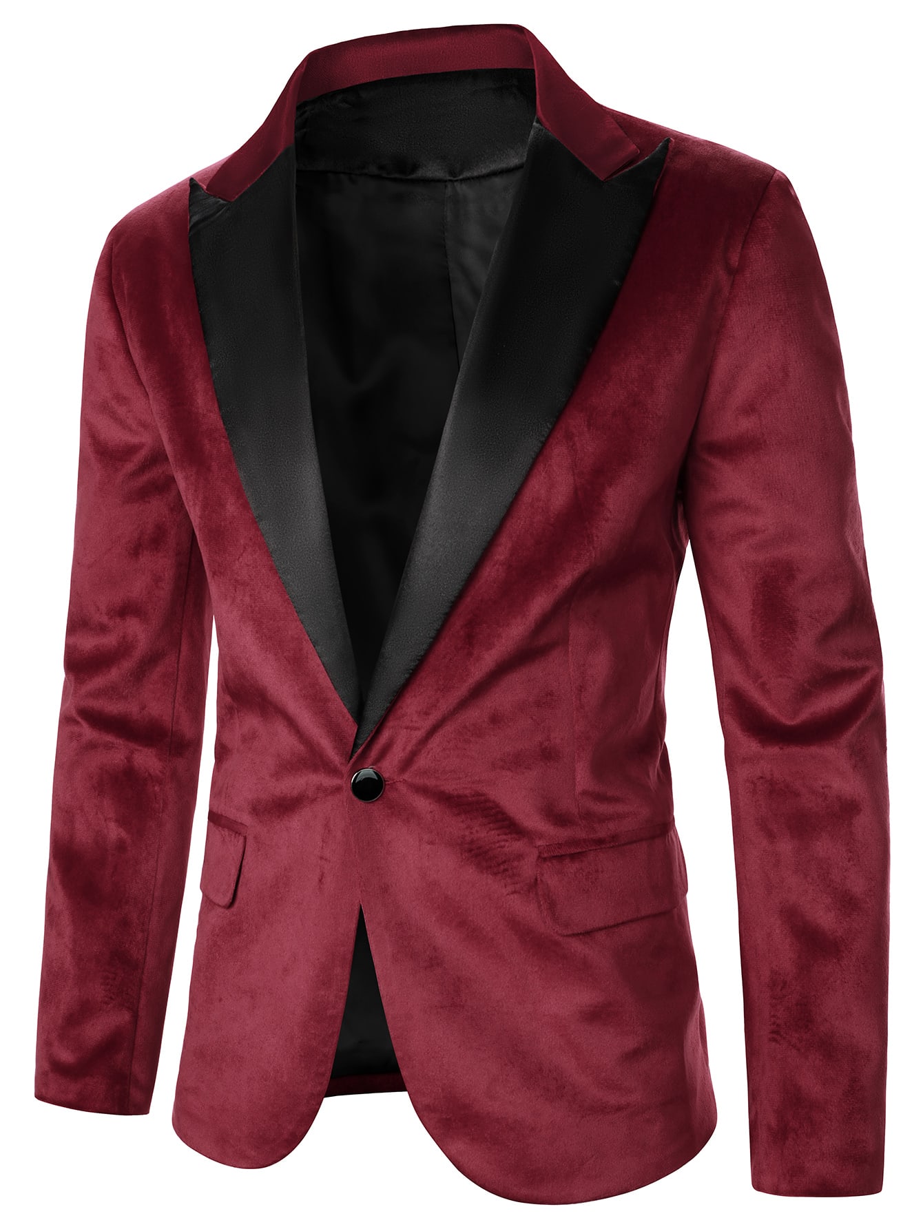 Manfinity AFTRDRK Men Lapel Neck Single Button Blazer & Suit Pants