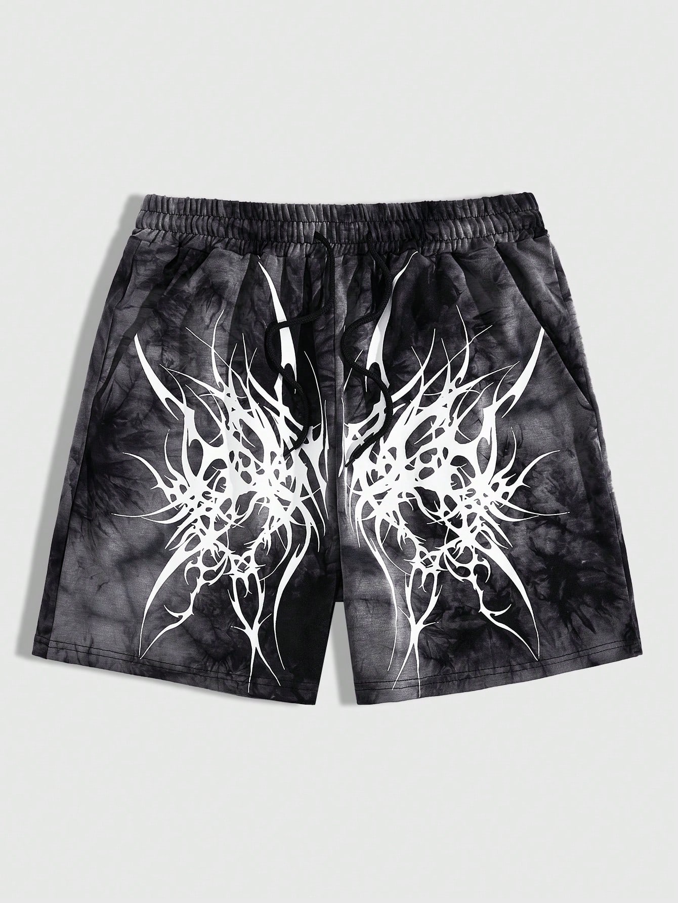 ROMWE Goth Men's Tie Dye Drawstring Waist Short Pants