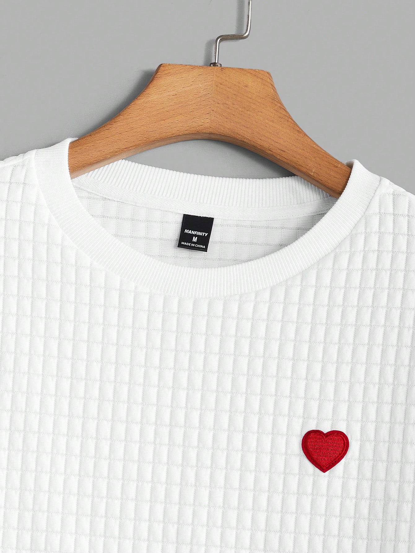 Manfinity Hypemode Men's Love Heart Patchwork Casual Sweatshirt