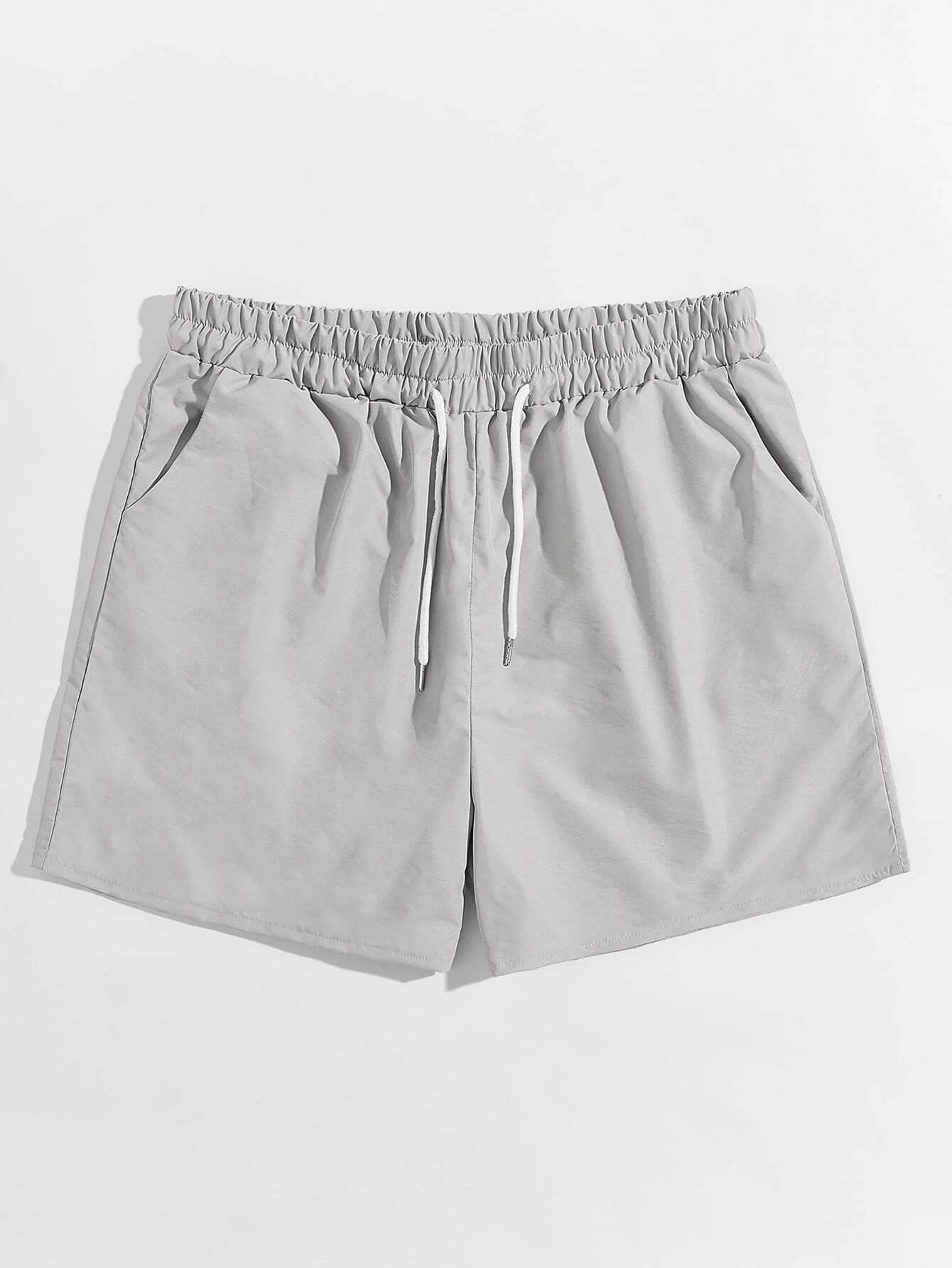 ROMWE Men Windbreak Drawstring Shorts 5''