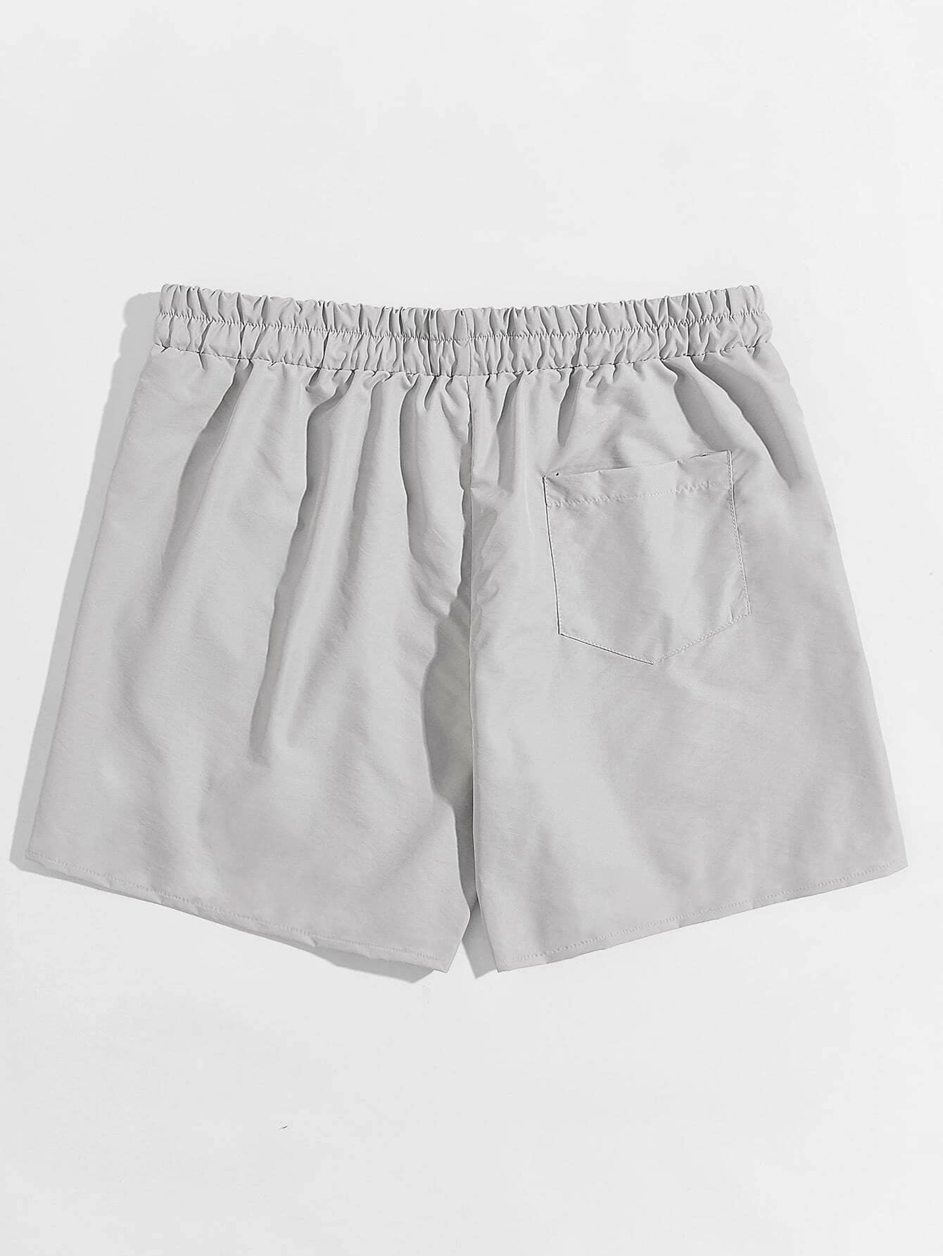 ROMWE Men Windbreak Drawstring Shorts 5''