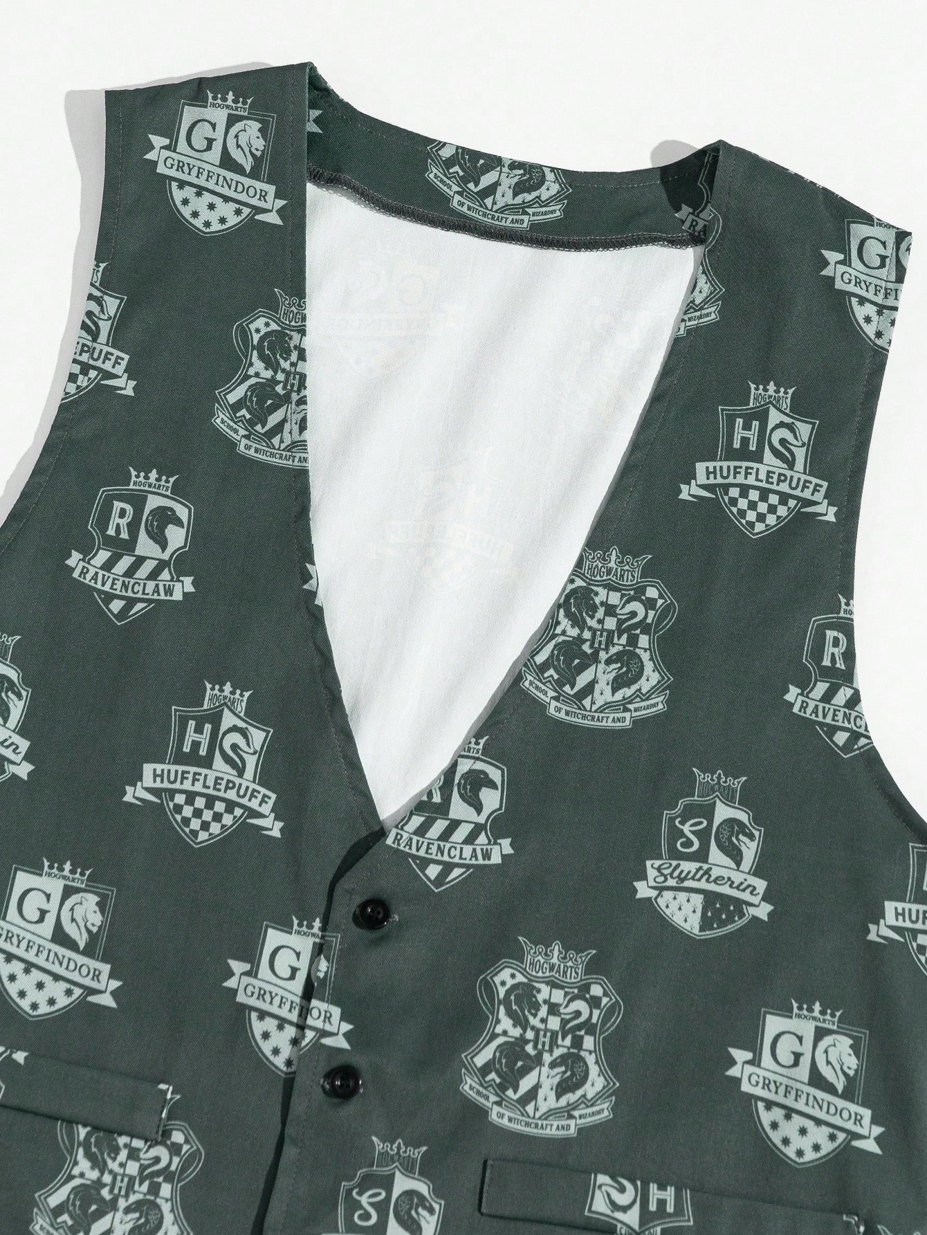 Harry Potter | ROMWE Men Printed Single Breasted Vest