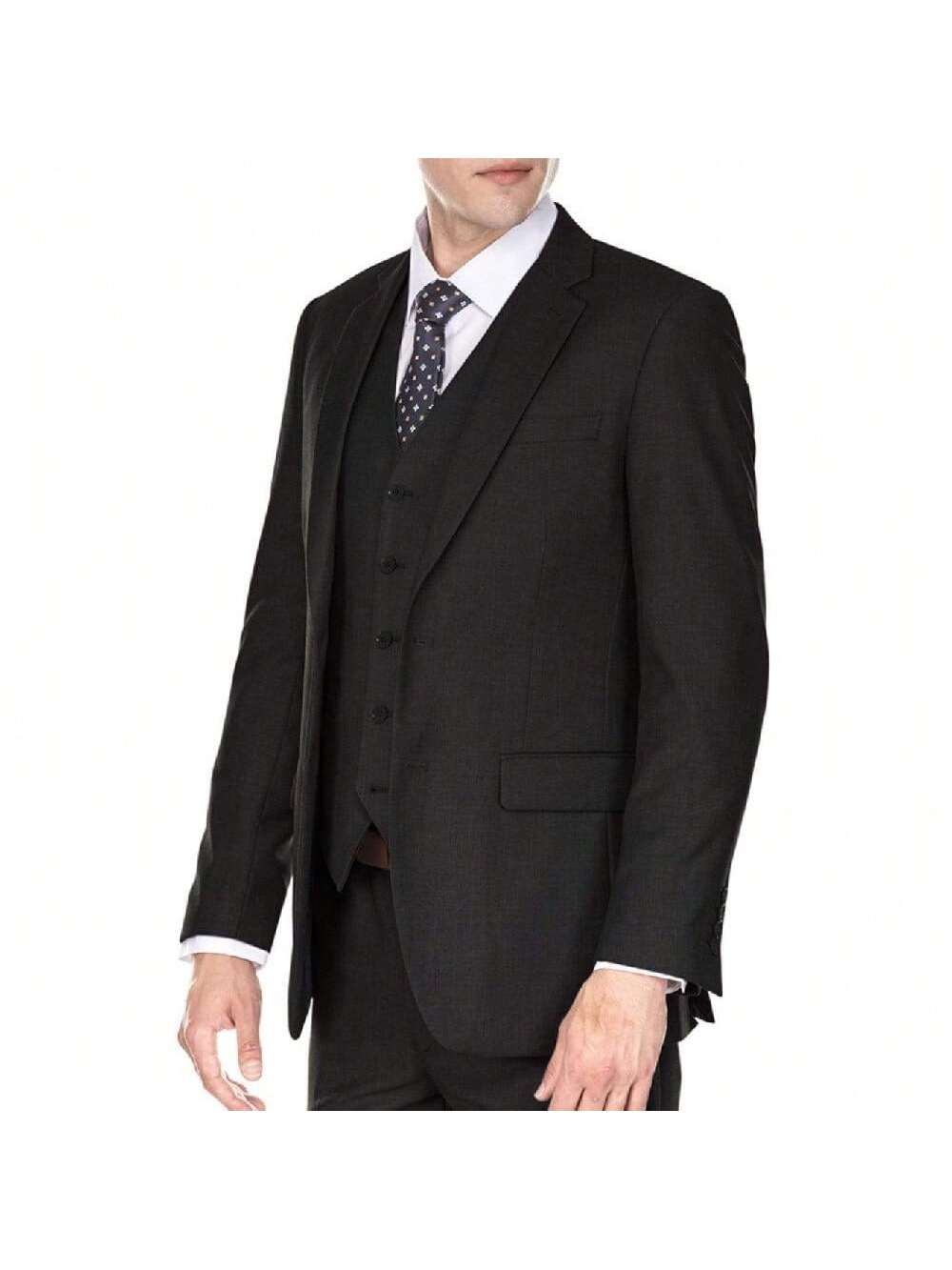 Men's Signature 3-Piece Slim Fit Suits (Black, Navy, Charcoal)