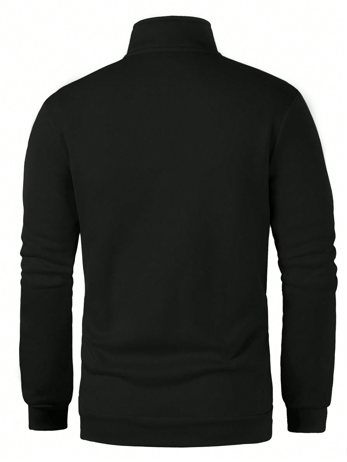 Men's Zipper Half Placket Warm Lined Sweatshirt