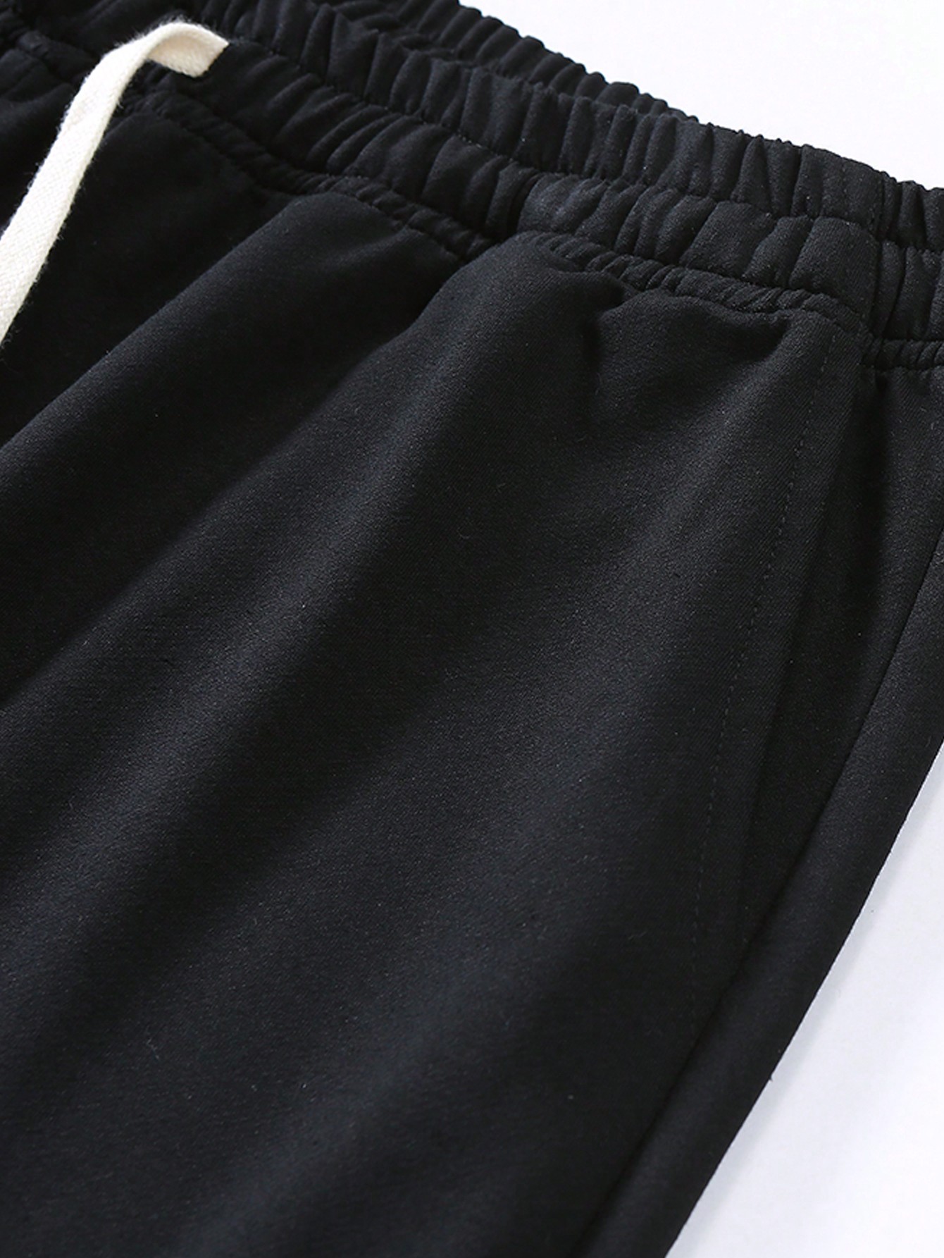 Men's Spring Ice Silk Drawstring Waist & Cuffs Long Pants