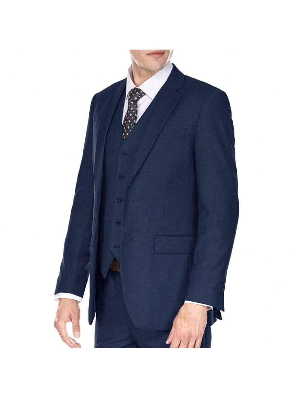 Men's Signature 3-Piece Slim Fit Suits (Black, Navy, Charcoal)