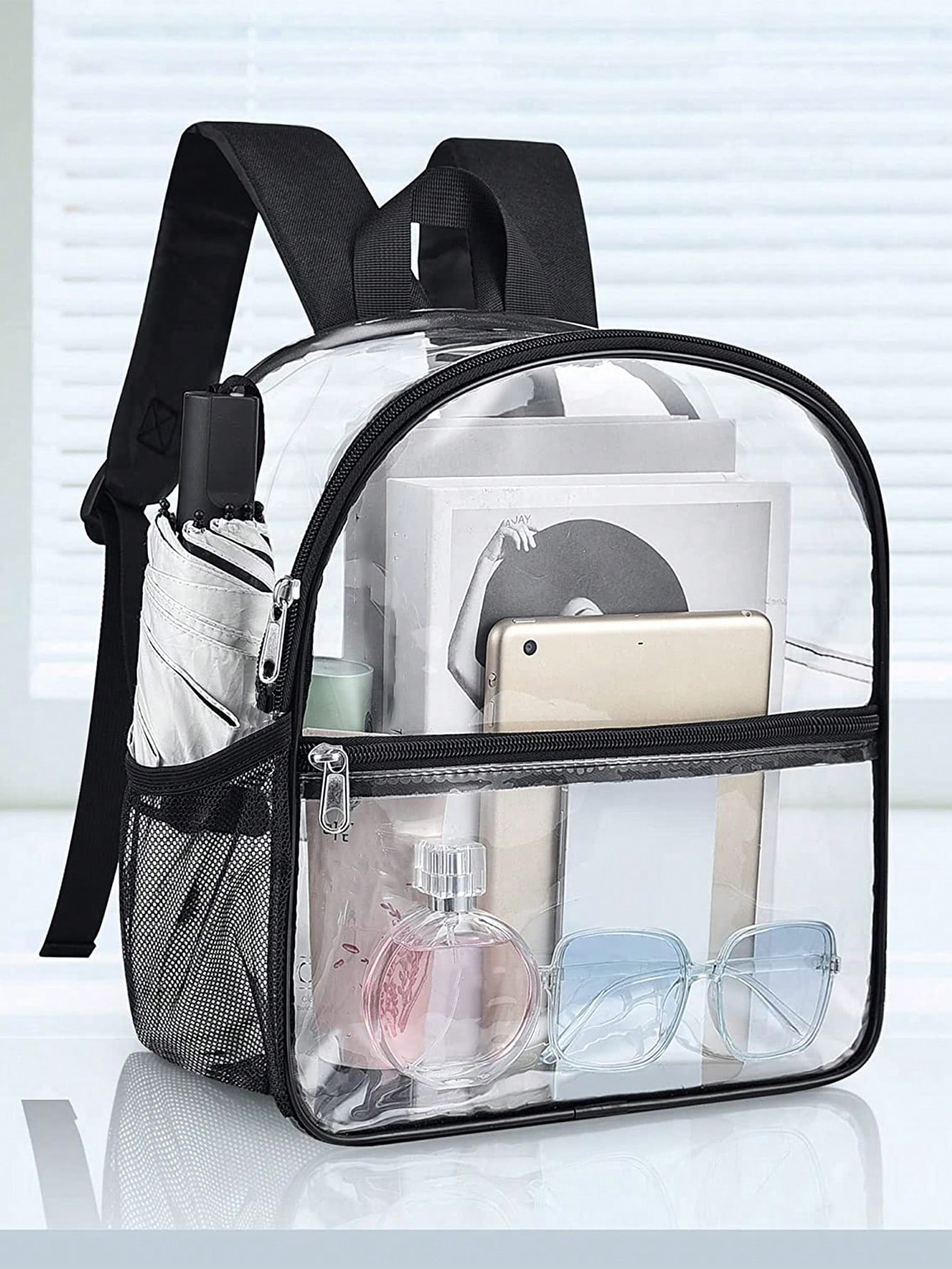 Clear Backpack Stadium Approved, Clear Backpack Heavy Duty With Wider Shoulder Straps, Clear Mini Backpack For Concert Sport Eve