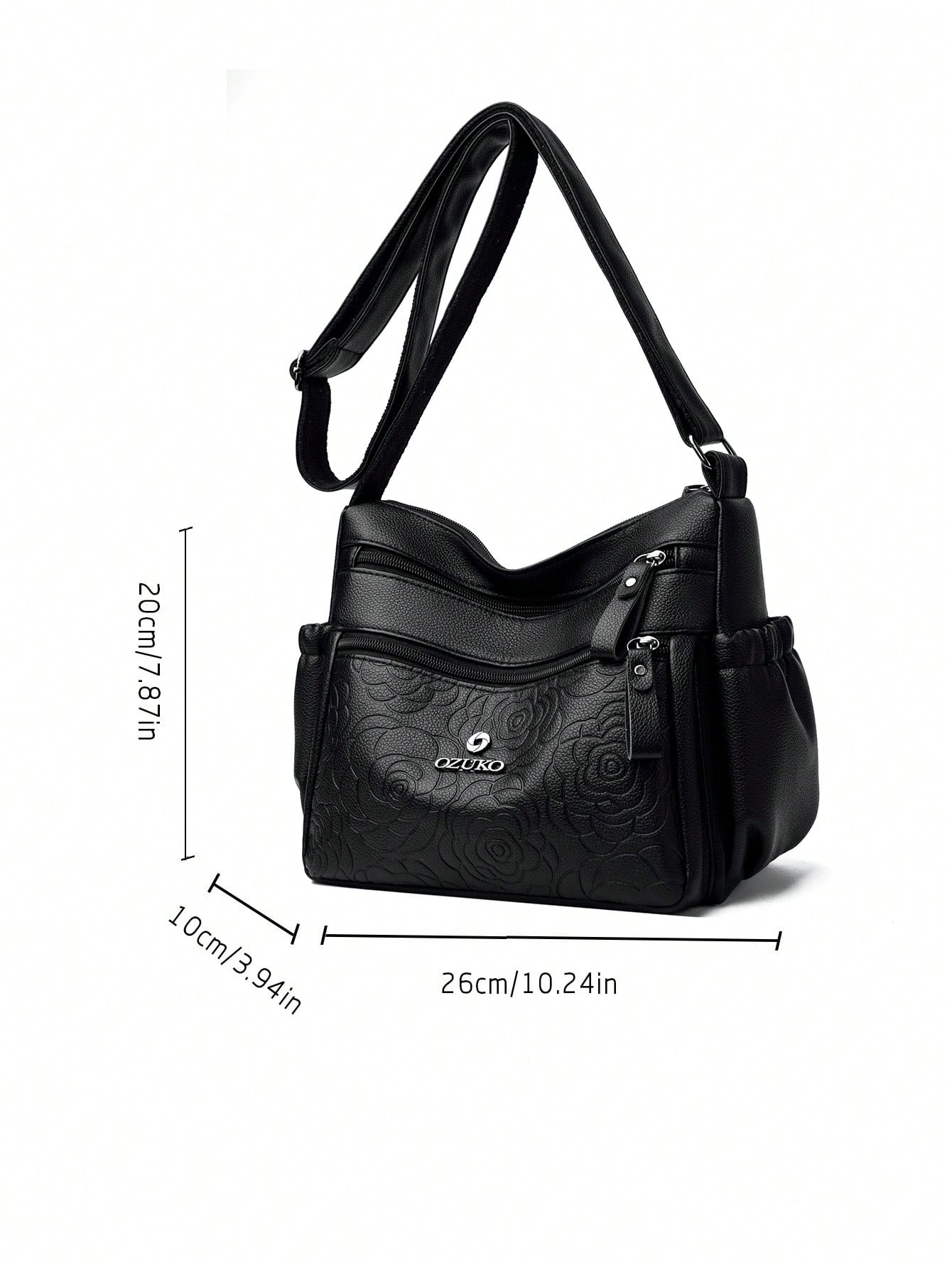 2024 New Style Middle-Aged Mother Crossbody Bag Soft Leather-Like Lady Fashion Shoulder Bag Large Capacity