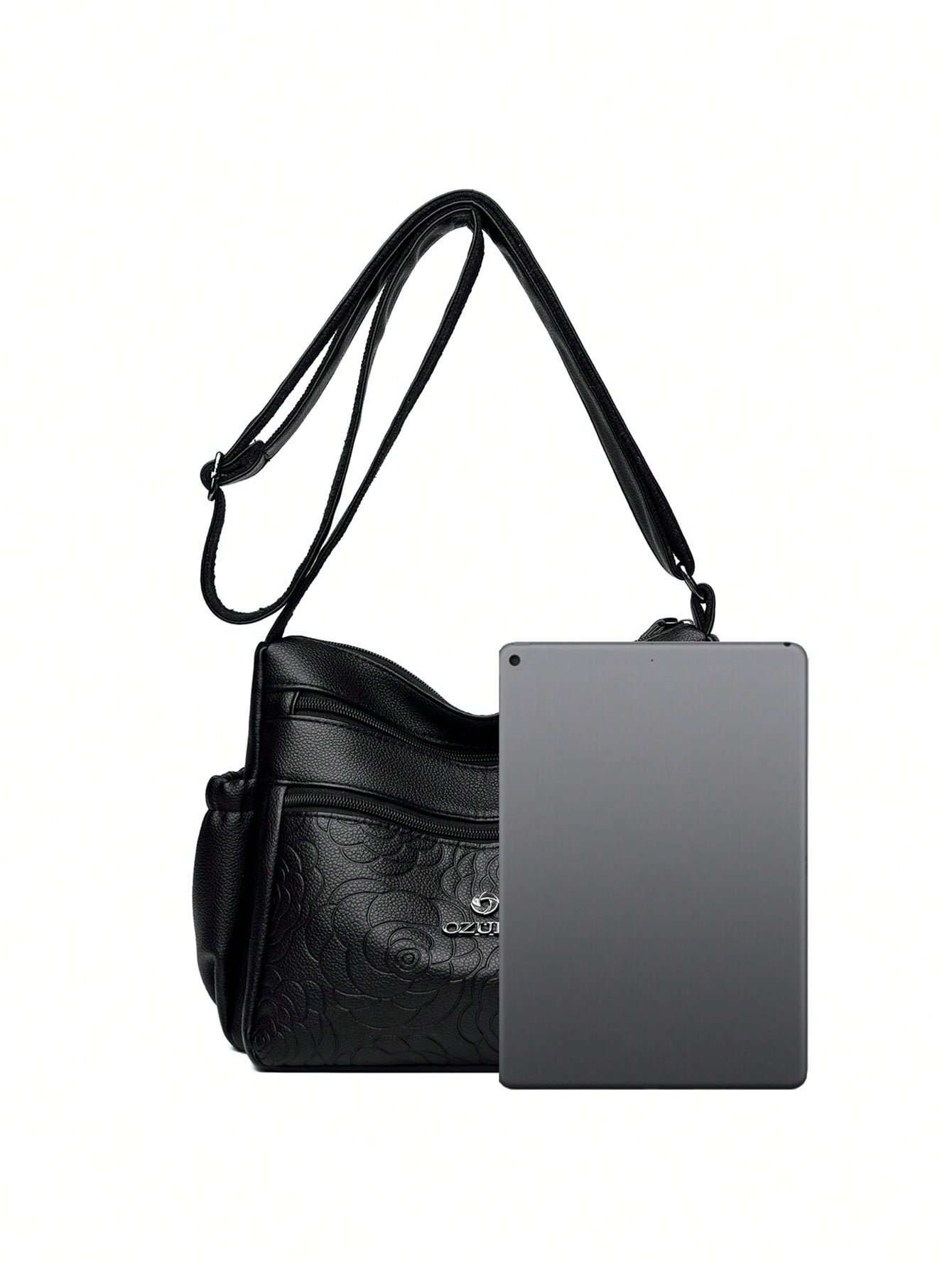 2024 New Style Middle-Aged Mother Crossbody Bag Soft Leather-Like Lady Fashion Shoulder Bag Large Capacity