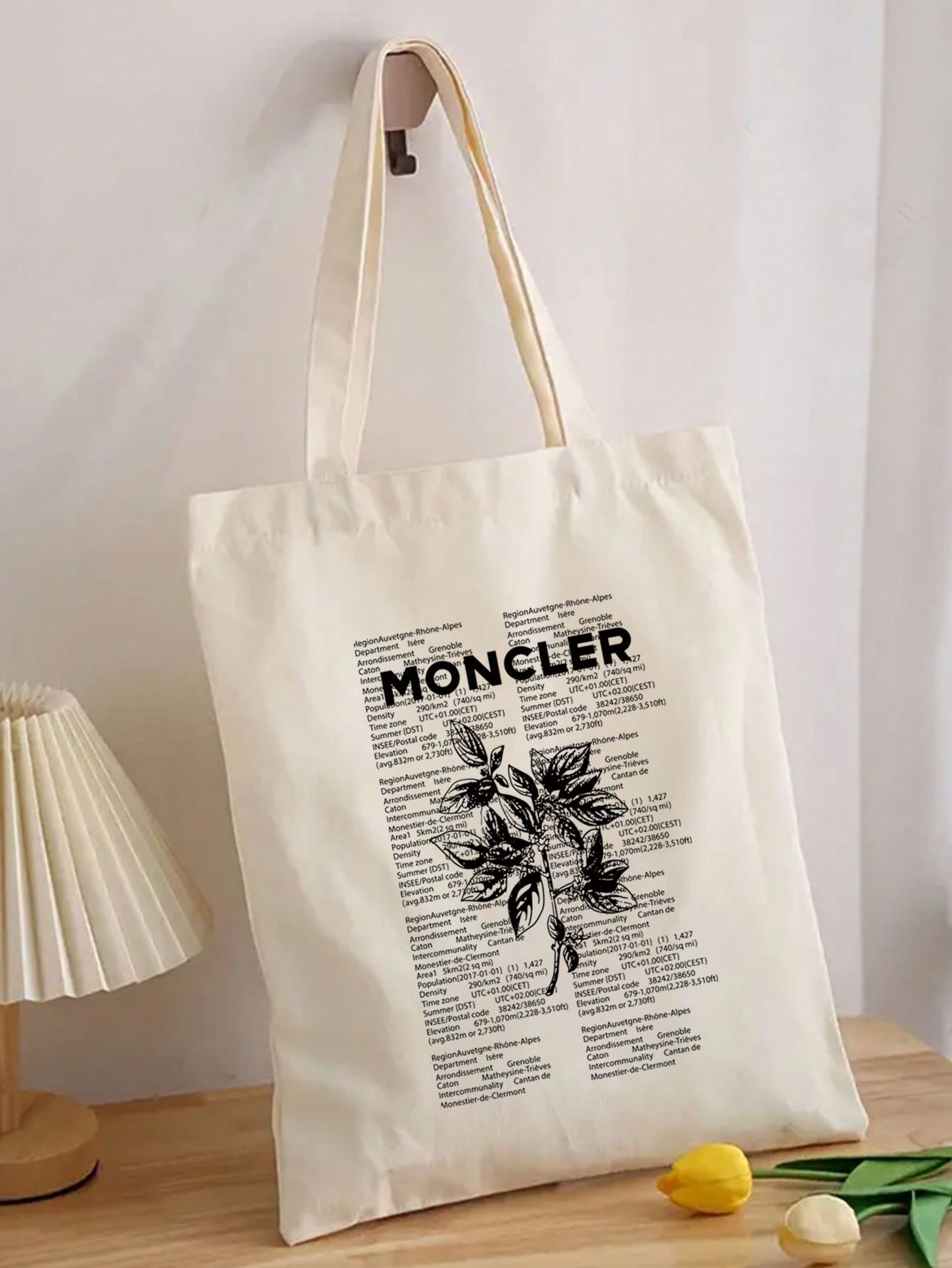 1pc Fashionable Simple Style Letter Print Men's Tote Bag, Canvas Bag For Daily Use, Suitable For Students To Store Textbook