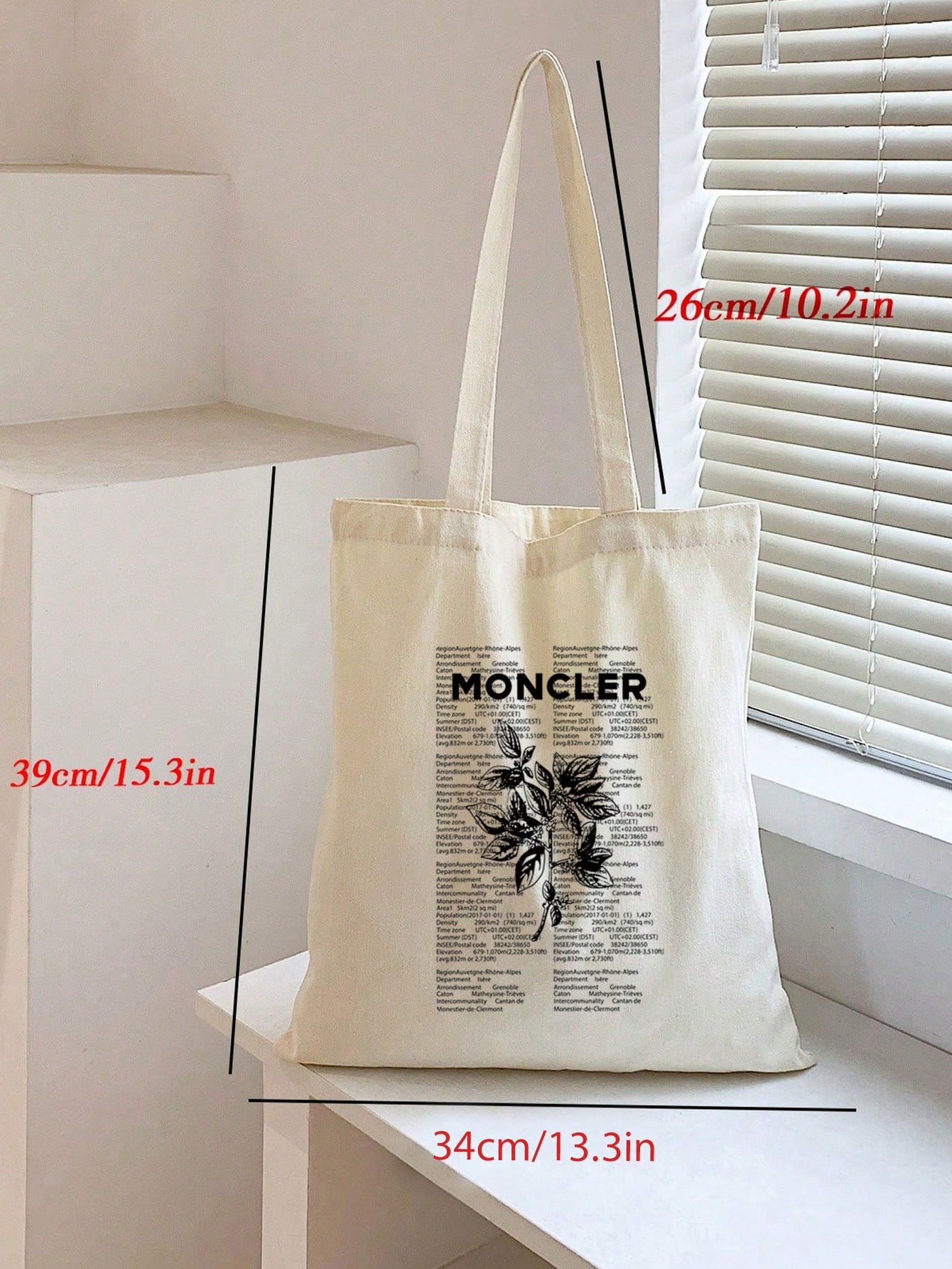 1pc Fashionable Simple Style Letter Print Men's Tote Bag, Canvas Bag For Daily Use, Suitable For Students To Store Textbook