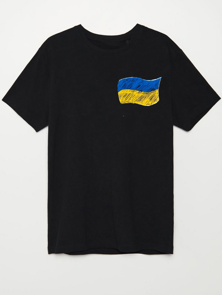 Футболка чоловіча чорна Ukraine in my heart