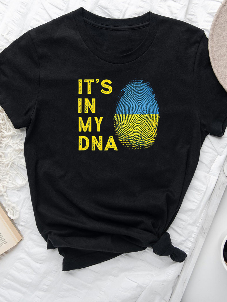 Футболка жіноча чорна DNA UA