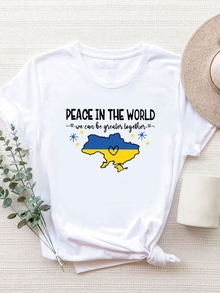 Футболка жіноча біла Peace in the World