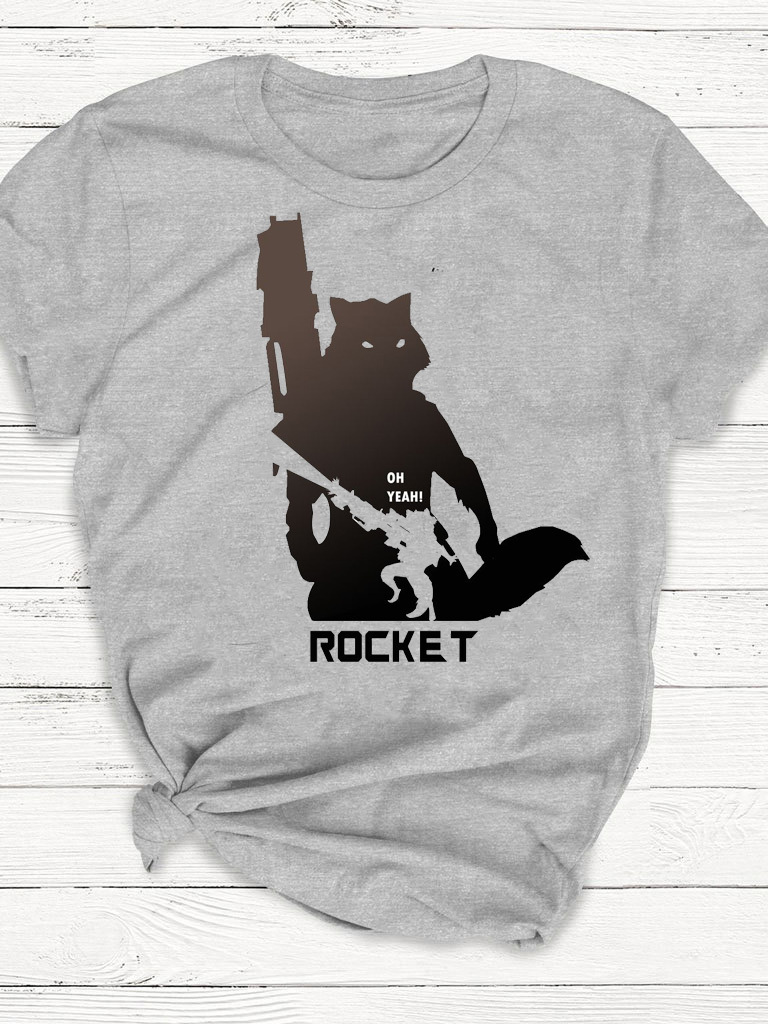 Футболка чоловіча сіра Oh yeah, Rocket -2