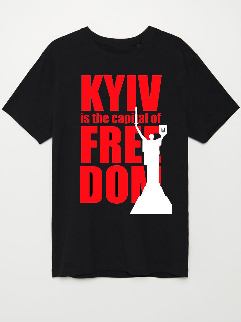 Футболка чоловіча чорна Kyiv (red)