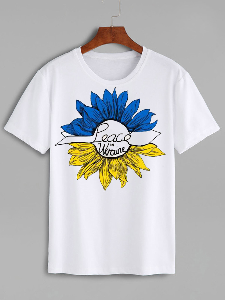 Футболка чоловіча біла Sunflower of peace-2