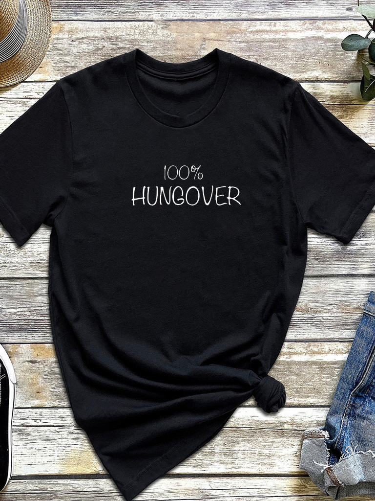 Футболка чоловіча чорна 100% Hungover