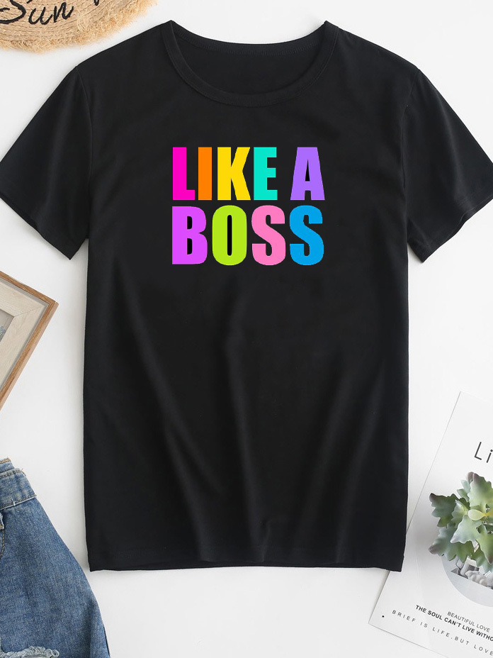 Футболка чоловіча чорна Like a boss-2