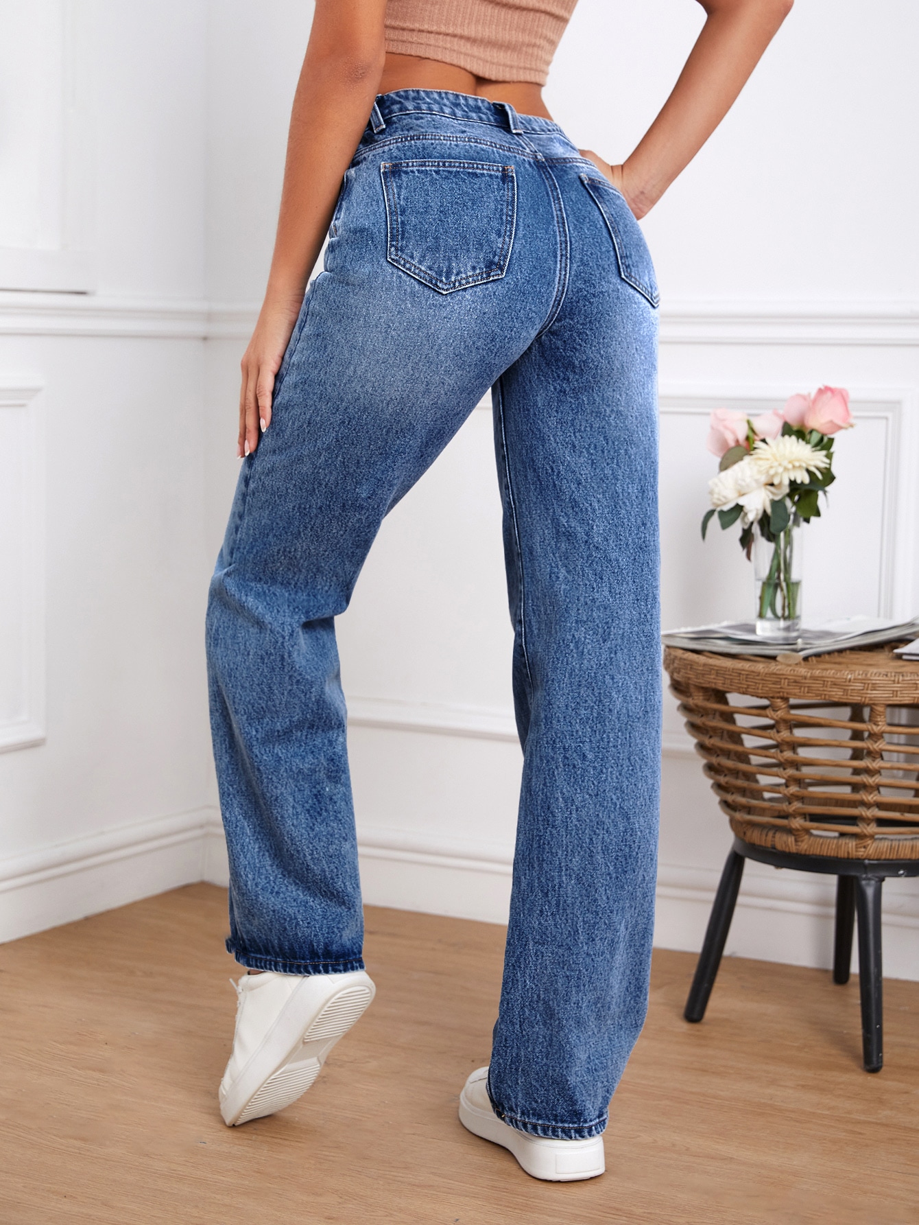 Tall Cat Whisker Straight Leg Jeans