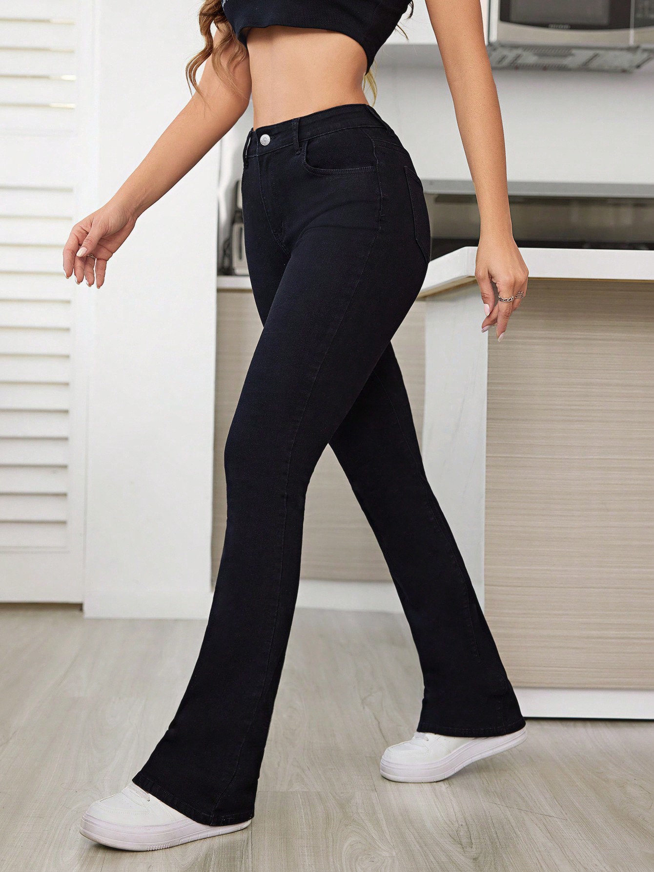 Tall High-Waisted Denim Bell-Bottoms