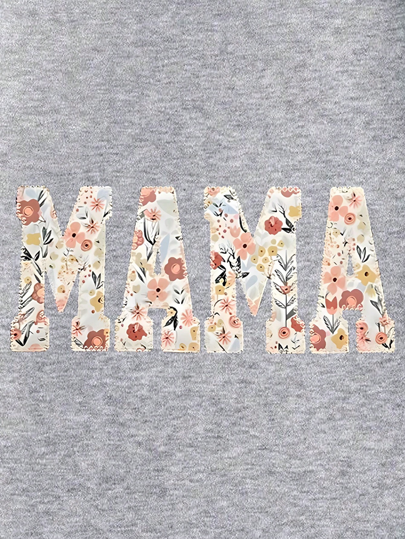 Women's Floral & Letter Printed Round Neck Sweatshirt