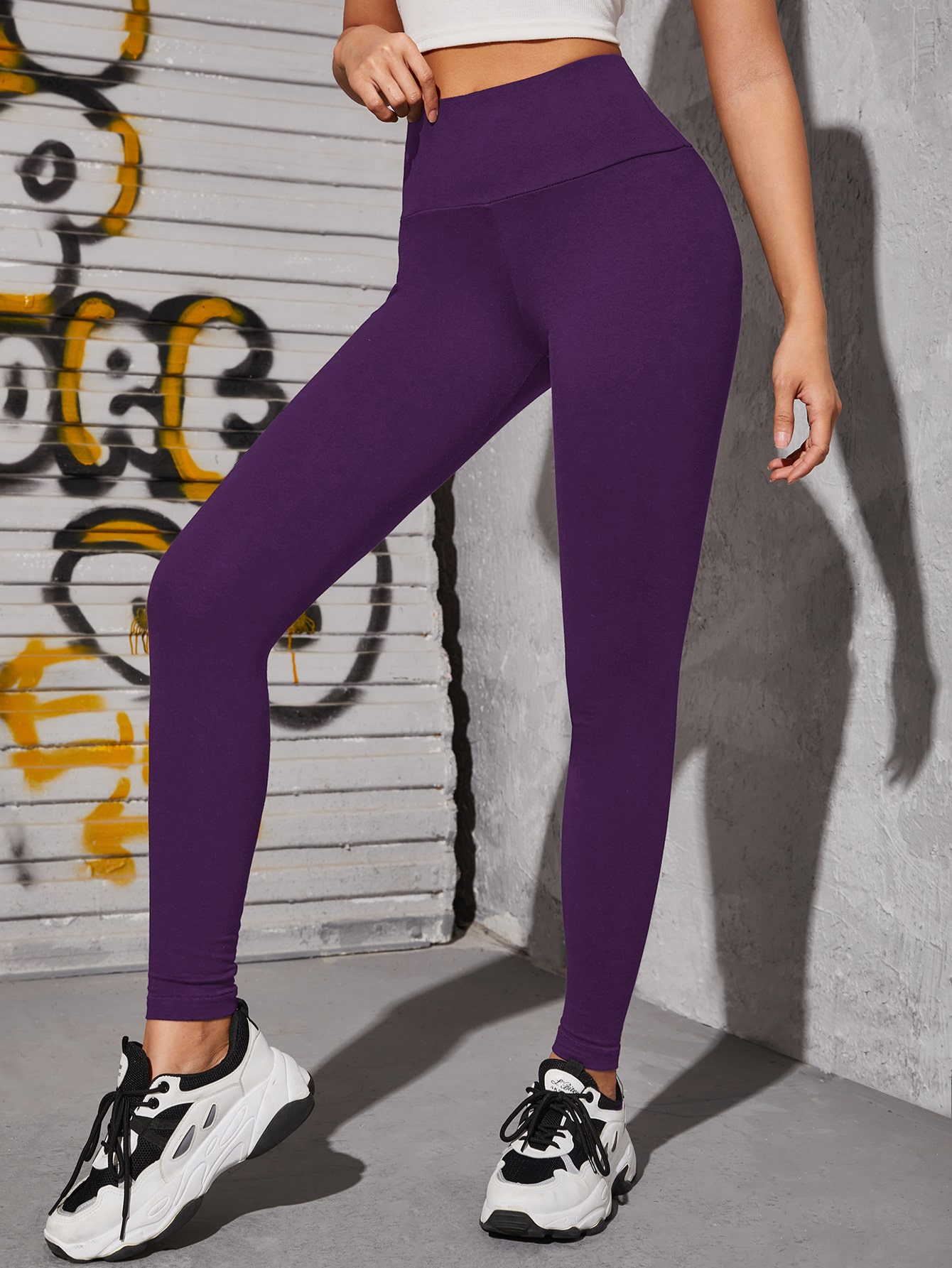 PETITE Solid Wideband Waist Leggings