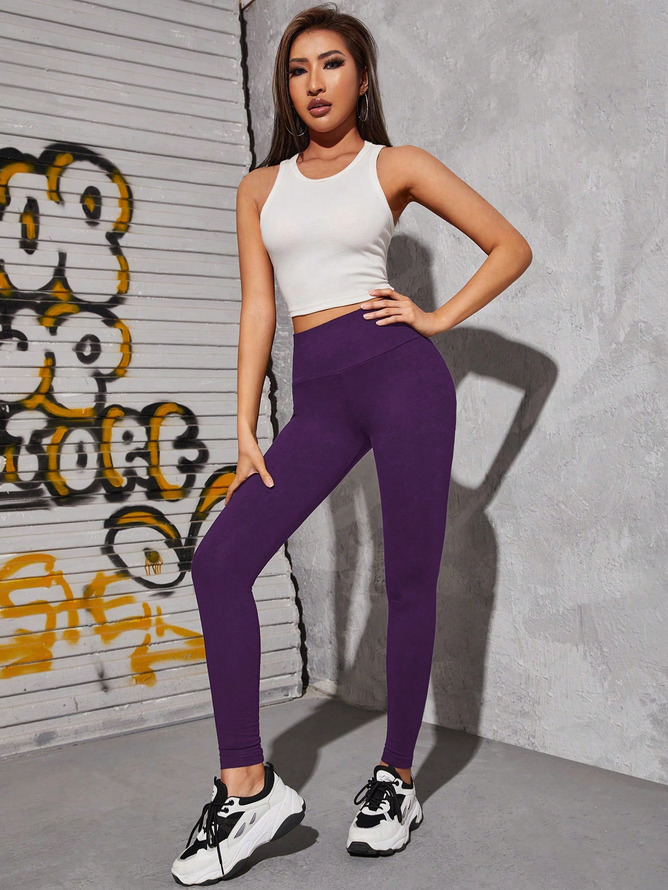 PETITE Solid Wideband Waist Leggings