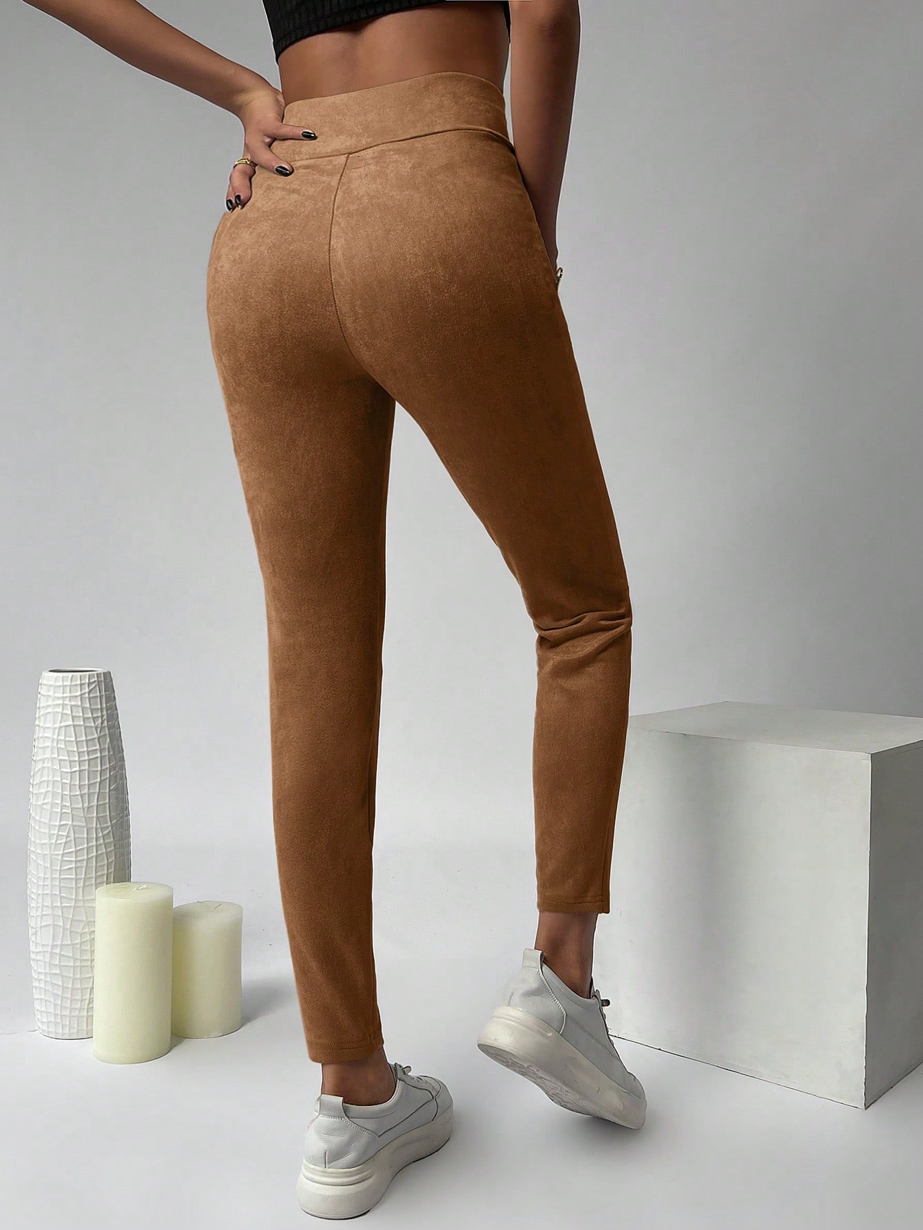 Women's Asymmetrical Waist Long Length Leggings