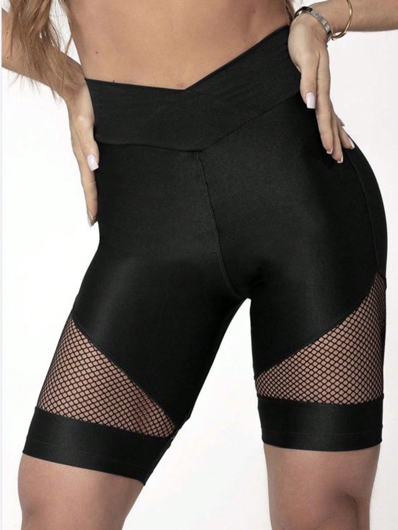 Women's Patchwork Fishnet Leggings