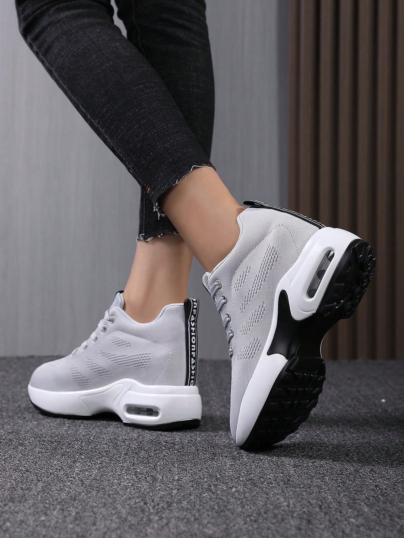 Women's Breathable Mesh Platform Sneakers, Casual Lace Up Outdoor Shoes, Comfortable Low Top Shoes