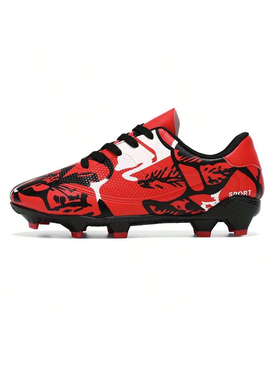 Unisex Long/Short Studs Leather Football Shoes, Low Cut For Youth Sports, Plus Size