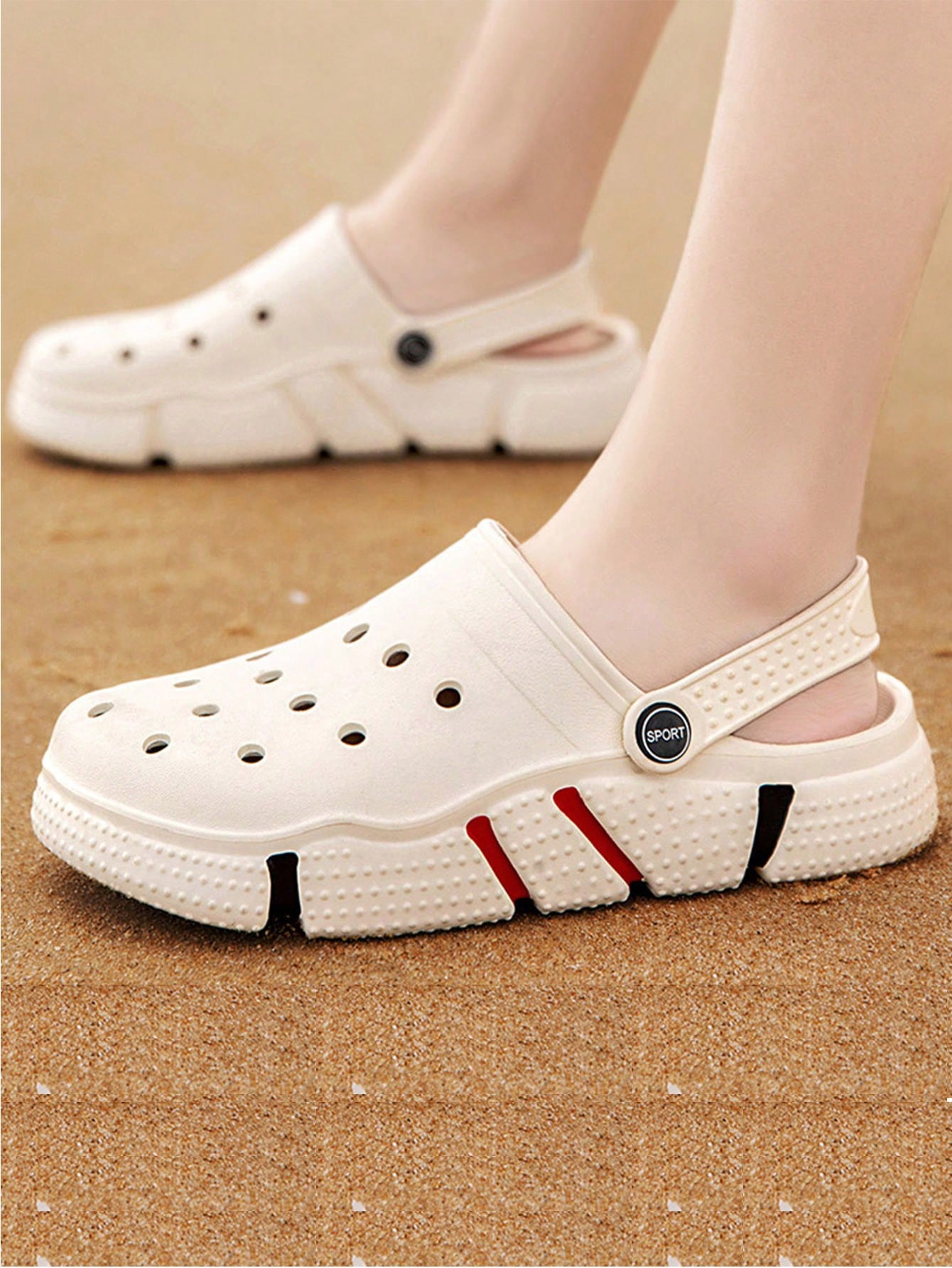 Men's Breathable Hollow Out Sandals Which Can Be Worn As Both Hollow Out Shoes And Slippers. They Are Anti-Slip And Waterproof