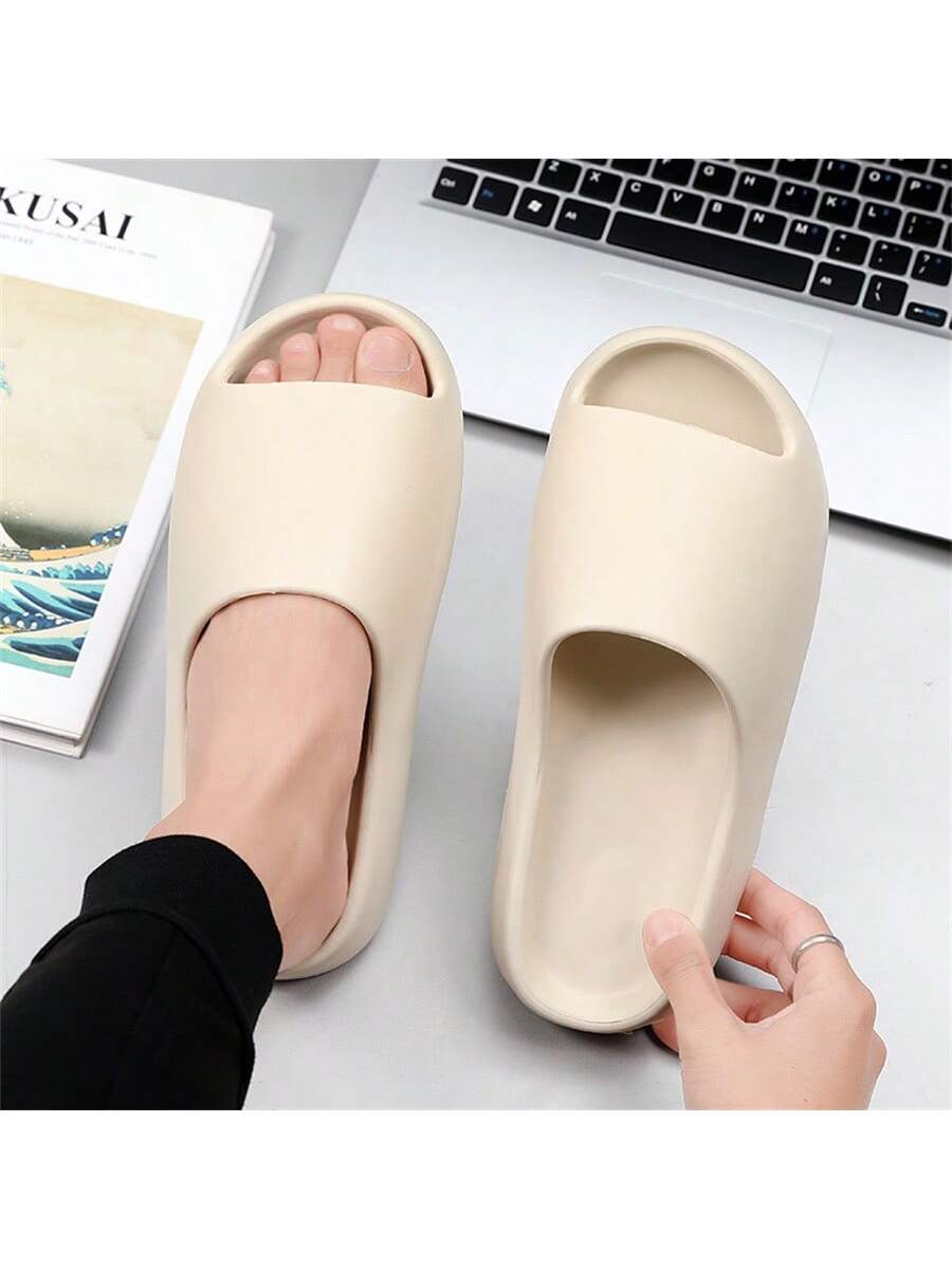 Unisex Summer Slippers, Simple Design With Thick Soles For Home, Couple Beach, Indoor. Eva Thick-Soled Slippers For Outdoors, 20