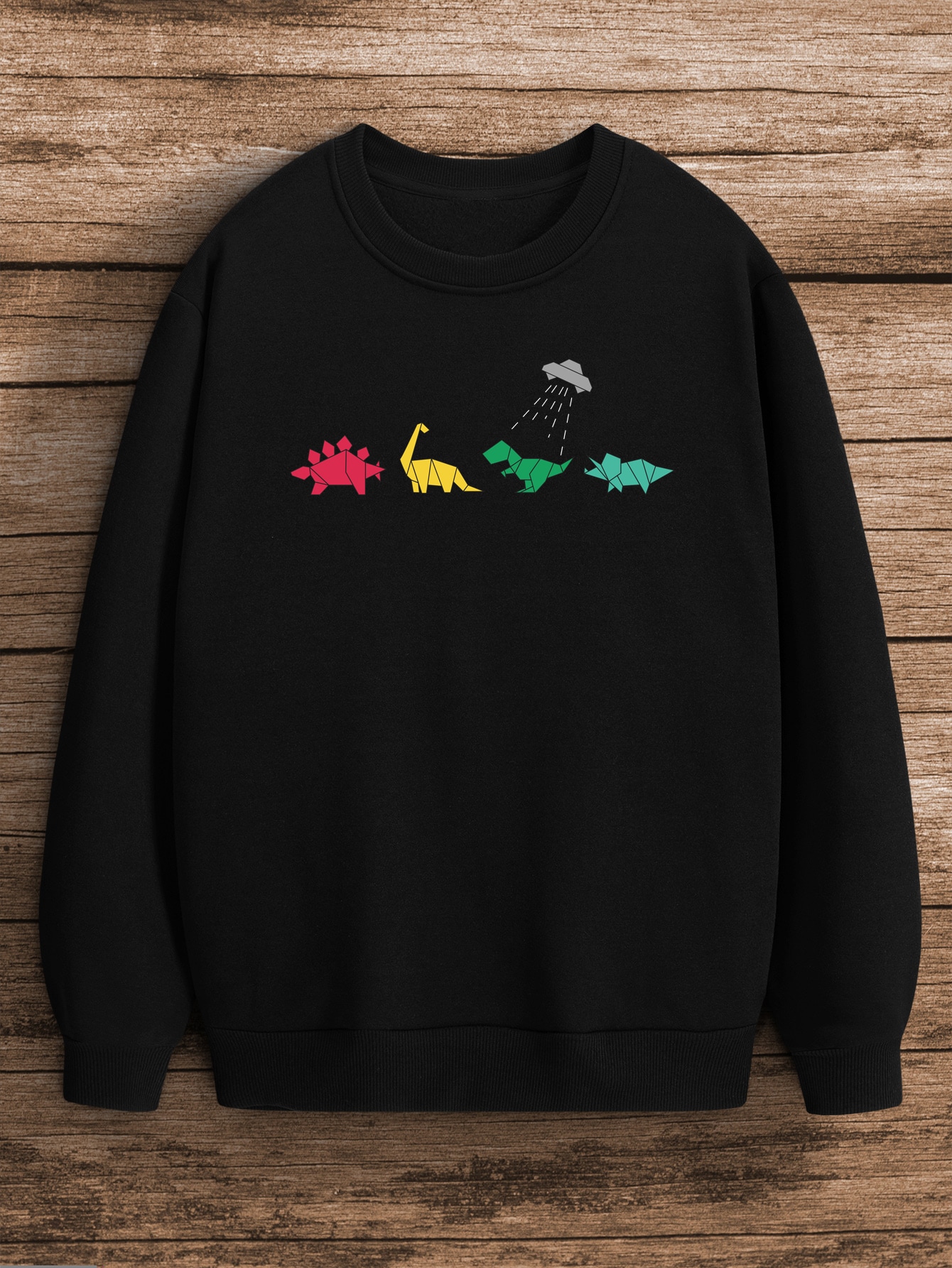 Men Dinosaur Print Thermal Lined Sweatshirt