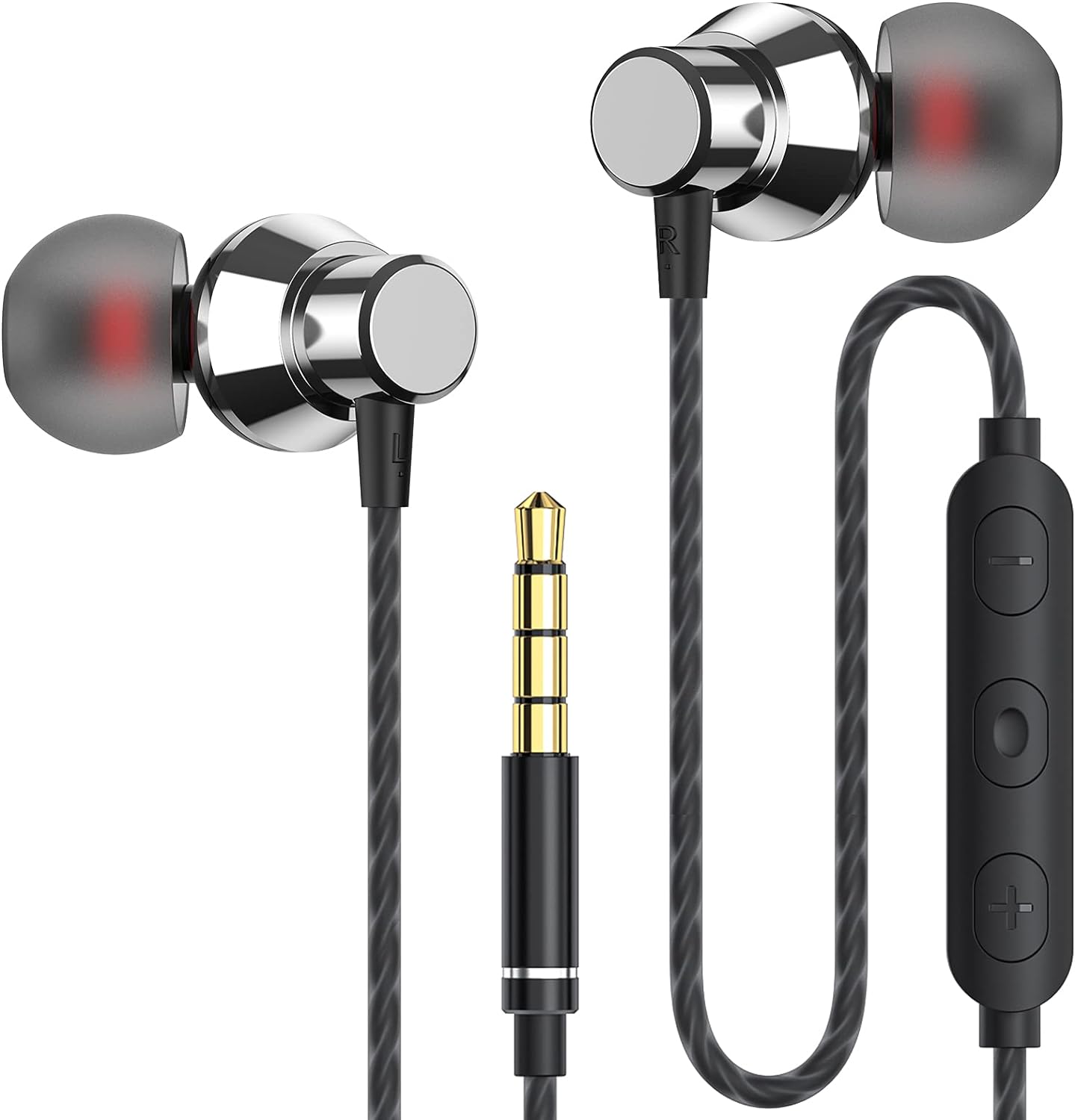 JKSWT-jukstg Earphones Noise Isolating in-Ear Headphones with Pure Sound and Powerful Bass with High Sensitivity Microphone and 