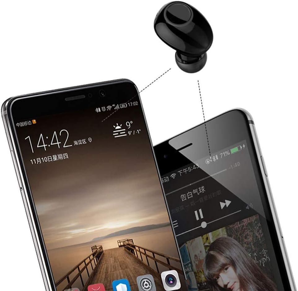 Bluetooth Earbud 10 Hrs Playtime, Single Wireless Earphone, Mini Bluetooth Headset Hands-Free Car Headphone, Cell Phone Bluetoot