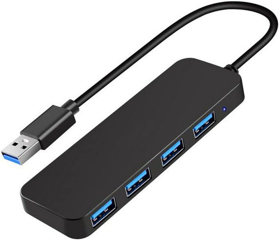 USB 3.0 Hub,  4-Port USB Hub USB Splitter USB Expander for Laptop, Xbox, Flash Drive, HDD, Console, Printer, Camera,Keyborad, Mo