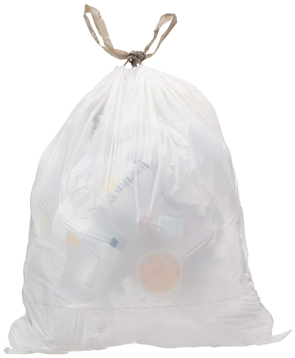 AmazonCommercial 18 Gallon Trash Compactor Bags /w Drawstrings 2 MIL Unscented 50 Count