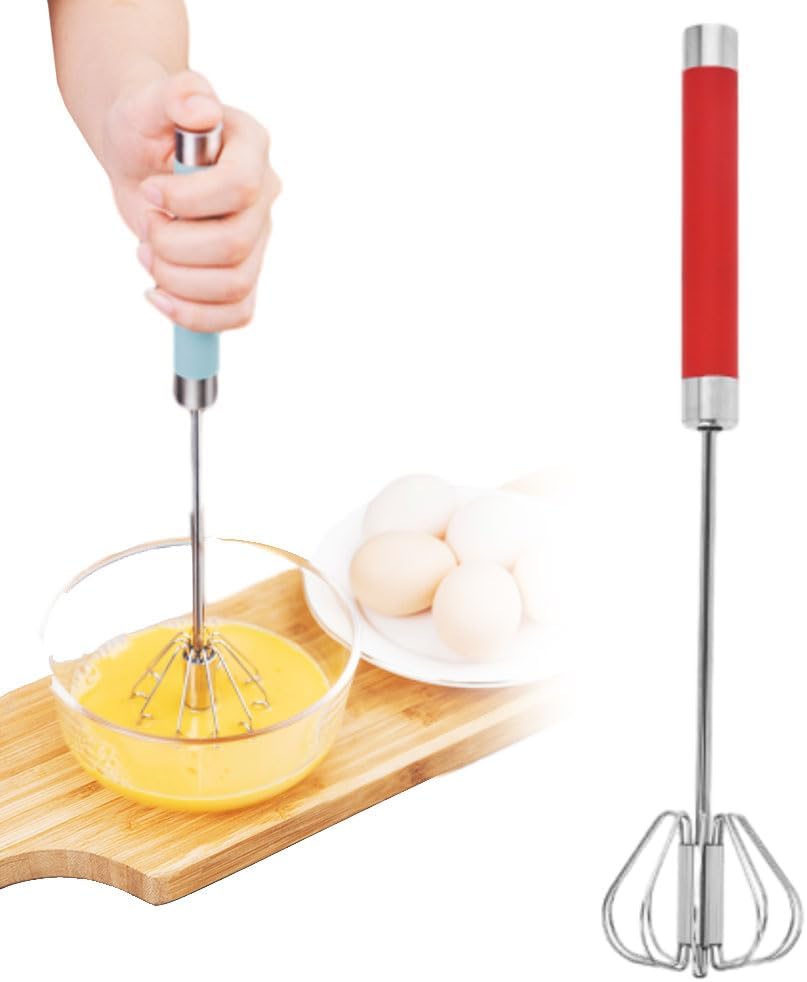 Stainless Steel Semi-Automatic Whisk 2024 Premium Hand Push Mixer Stirrer Tool Manual Egg Shaker 10/12/14in Multifunctional Whis