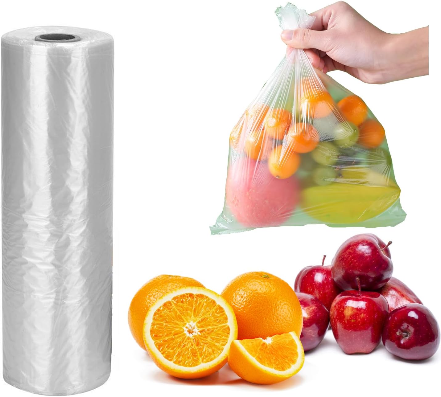 Food Storage Bags 12 x 16 ClearProduce Bag for FruitsGreen Bag Keep Fresh Produce Bags Food Saver Storage for Fruits BreadVegeta