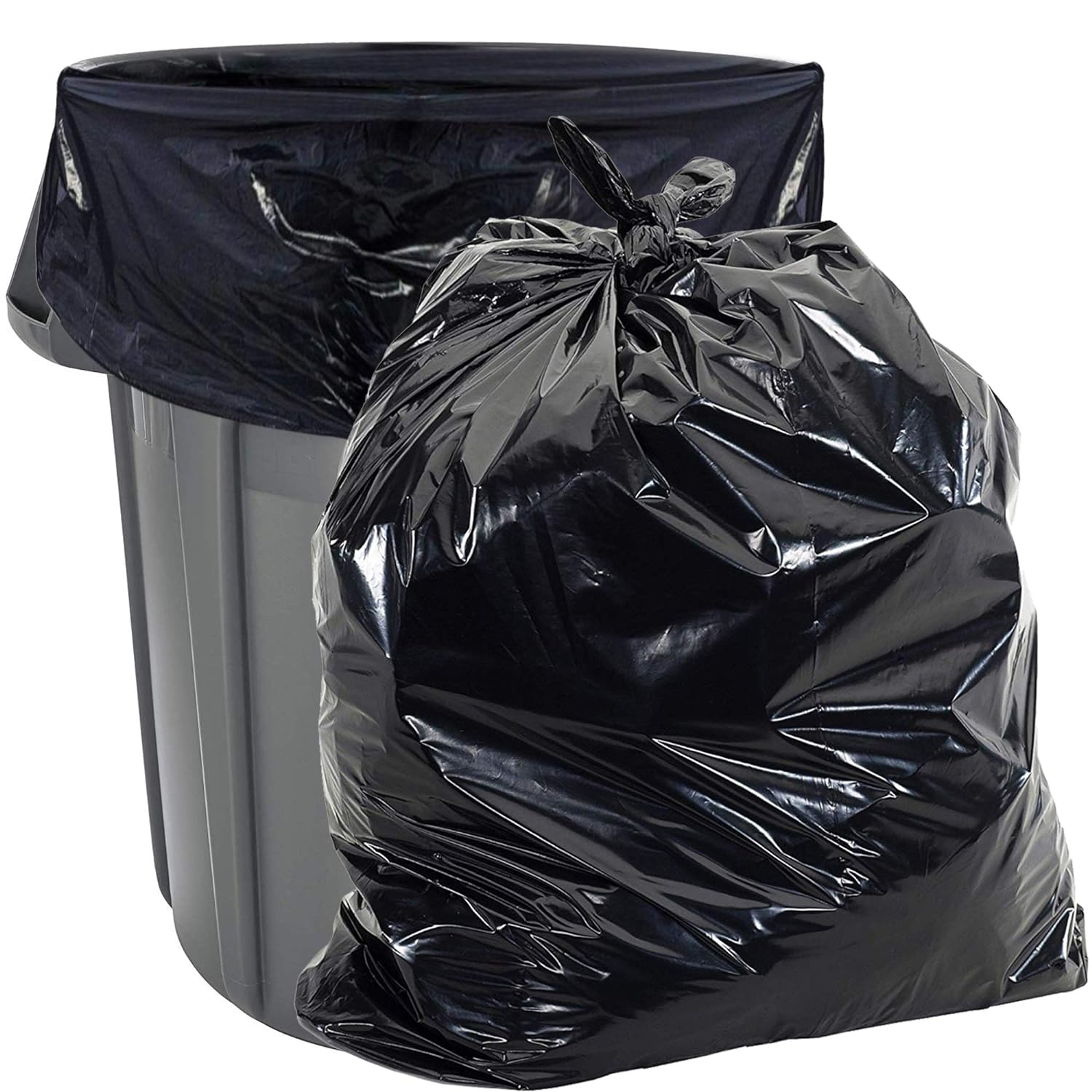 Aluf s Heavy Duty 55 Gallon Trash Bags - (Value 50 Pack) - 15 MIL equivalent Industrial Strength35 x 55 for 50-55 Gal Cans -Fits